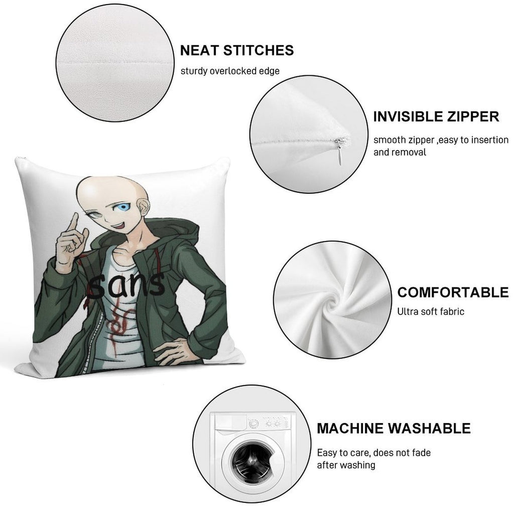 Komaeda Sans Soft Warmth Comfort Throw Pillow