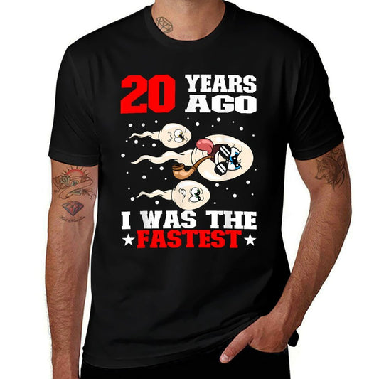 20 Years Ago I Was The Fastest Sperm 20th Birthday  Graphic-printed T-Shirt
