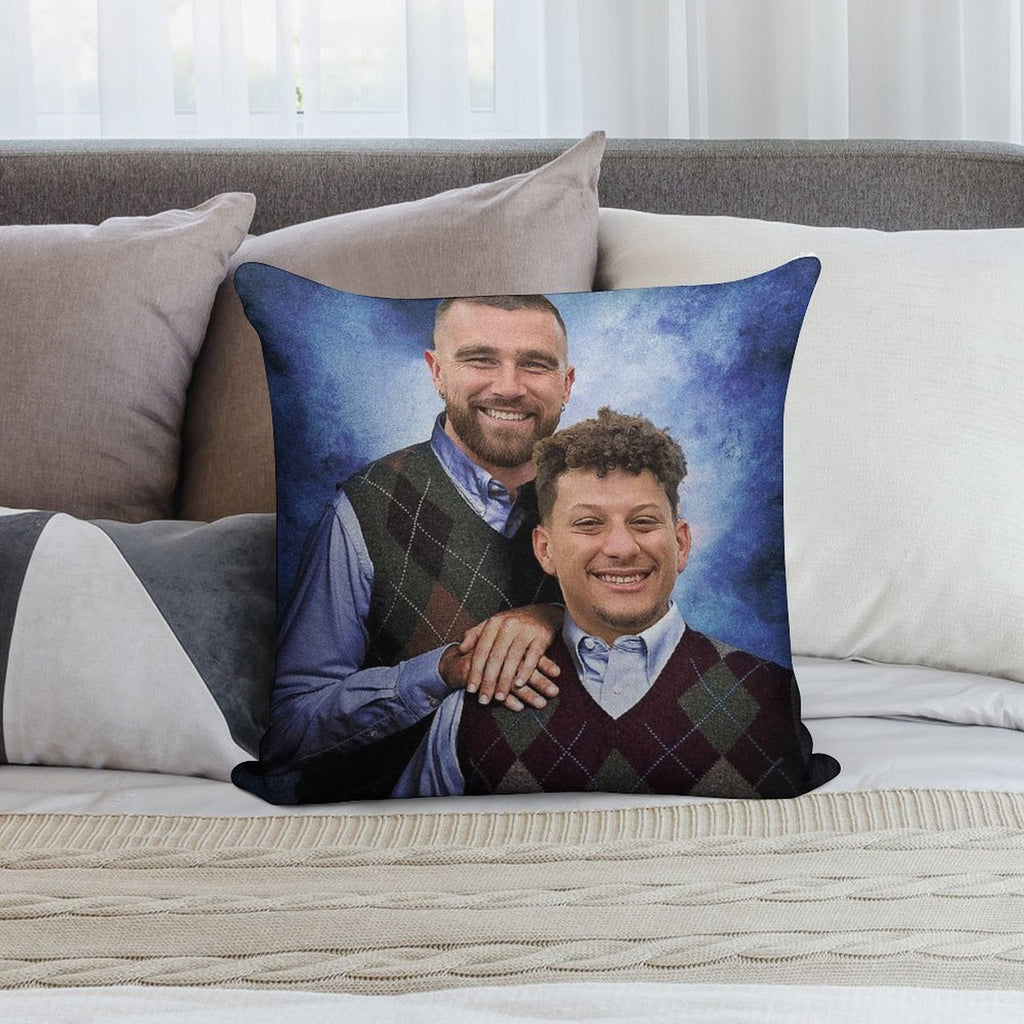 Kelce And Mahomes Stepbrothers Soft Ultra-Soft Texture Throw Pillow