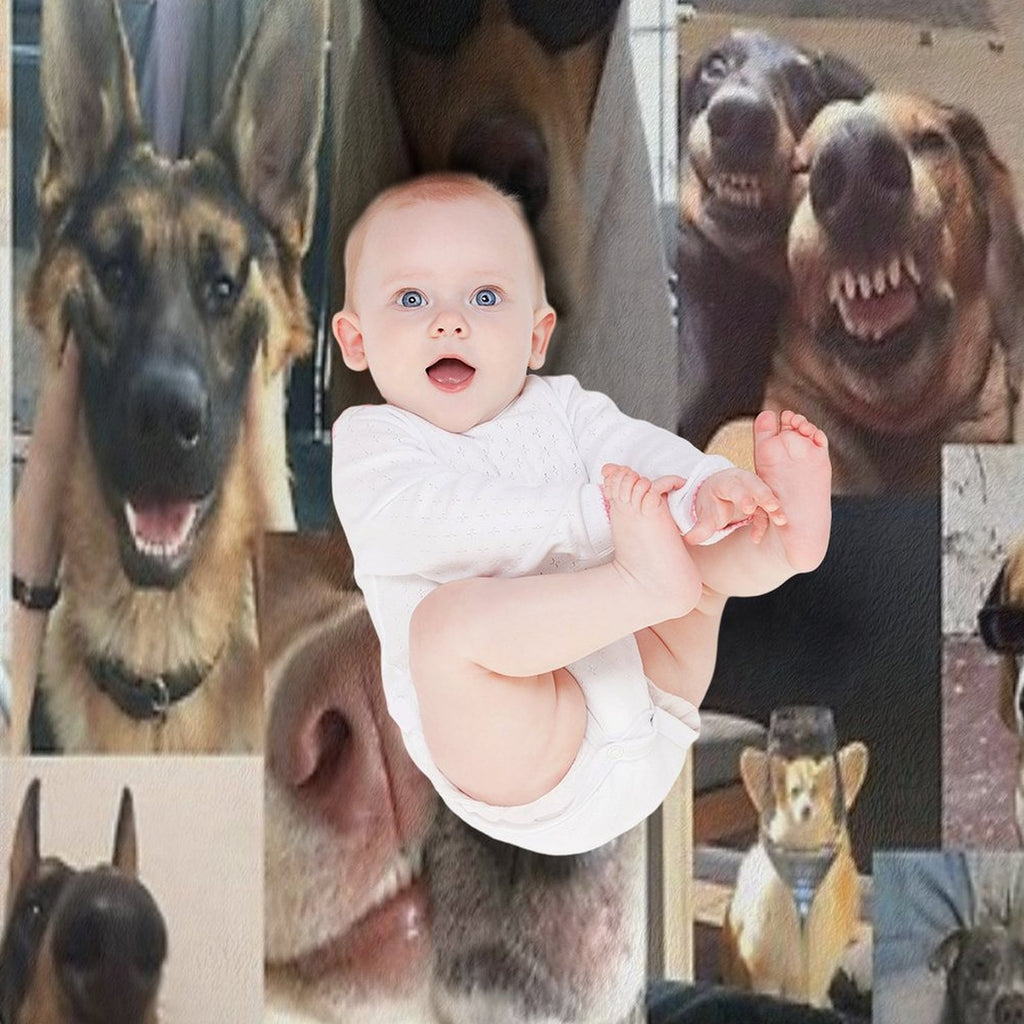 Dogs Aesthetic Collage Anti-pilling Throw Blanket