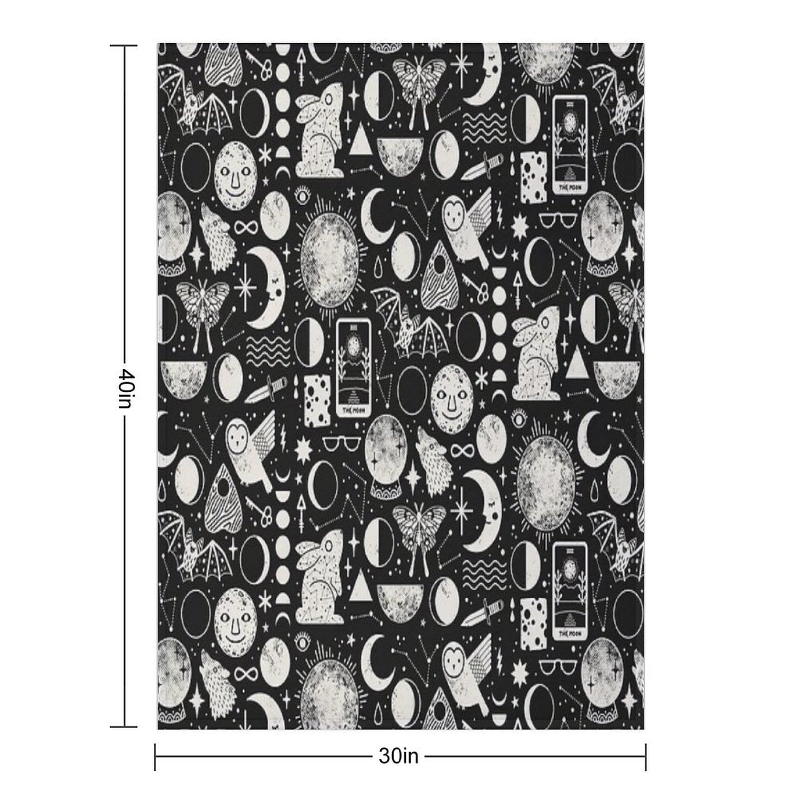 Lunar Pattern Eclipse Sustainable Throw Blanket