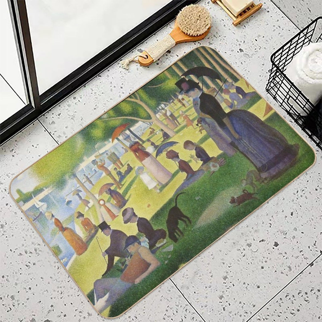 A Sunday on La Grande Jatte by Georges Seurat  Eco-Friendly Bath Mat