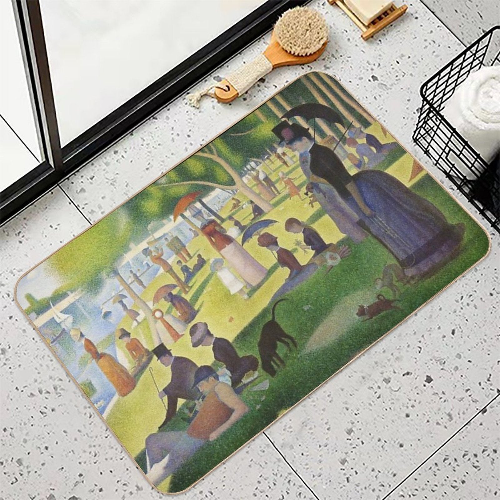 A Sunday on La Grande Jatte by Georges Seurat  Eco-Friendly Bath Mat