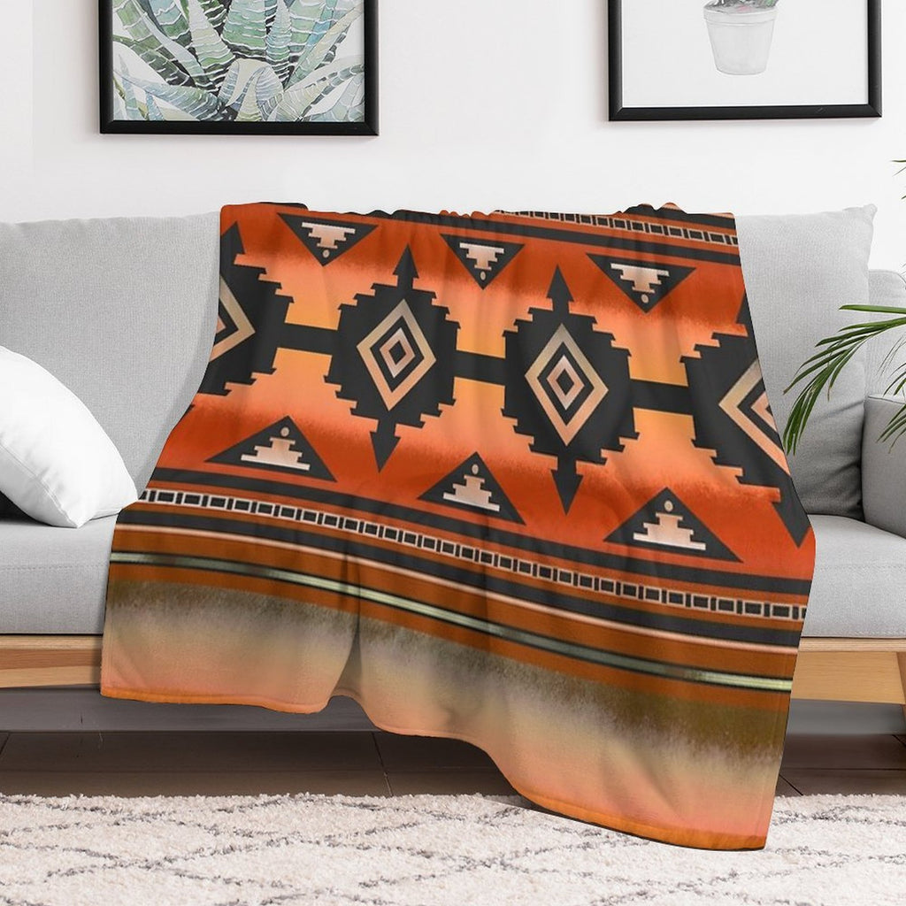 Canyon  Navajo Rust Travel-friendly Throw Blanket