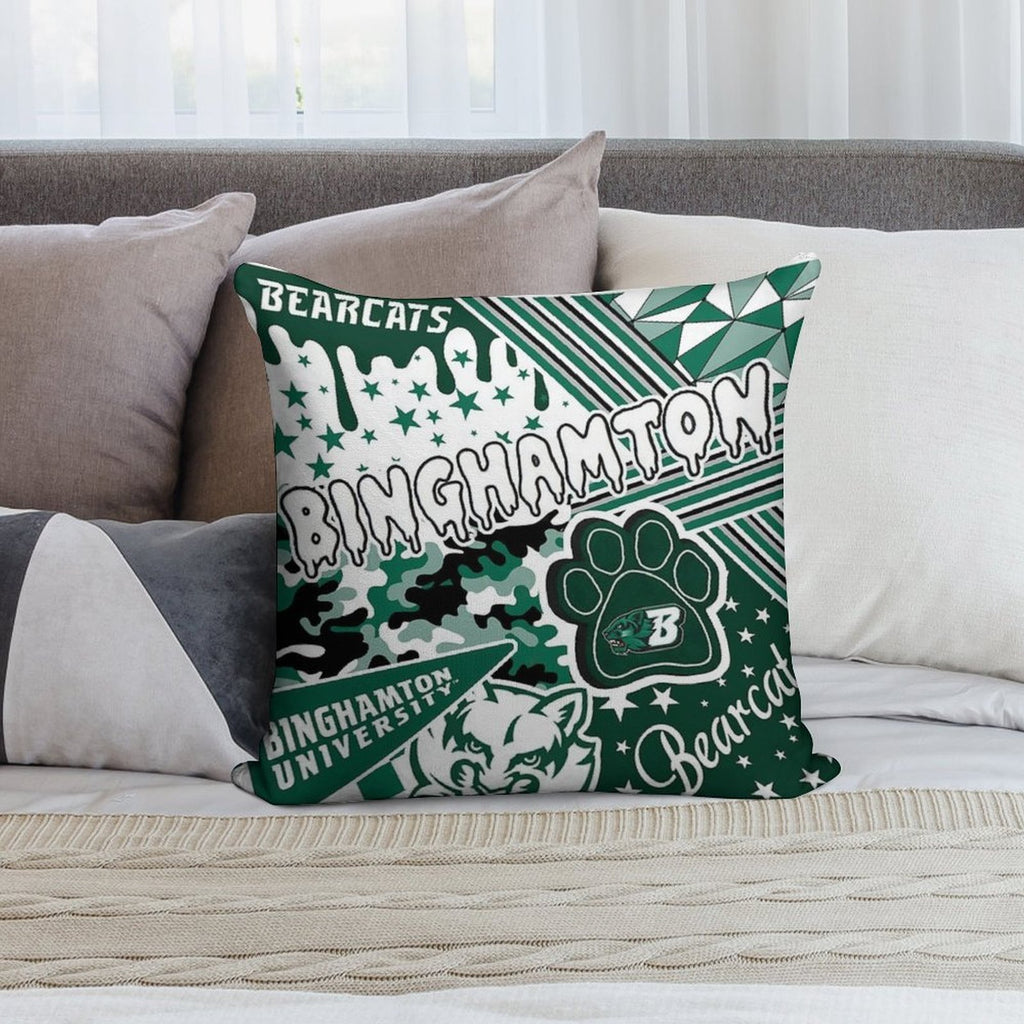 Binghamton University Soft Hidden Zipper Throw Pillow