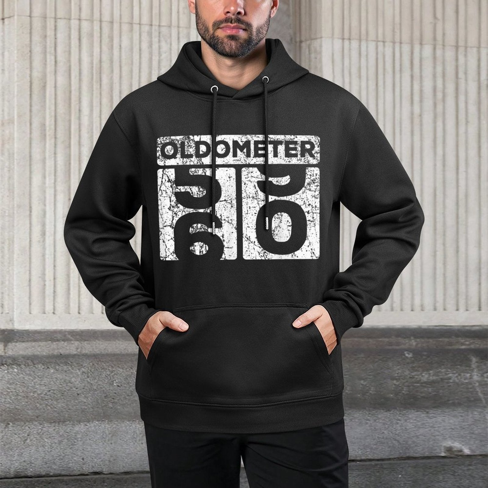Oldometer 59-60 Car Odometer Funny 60th Birthday Breathable Fabric Hoodie