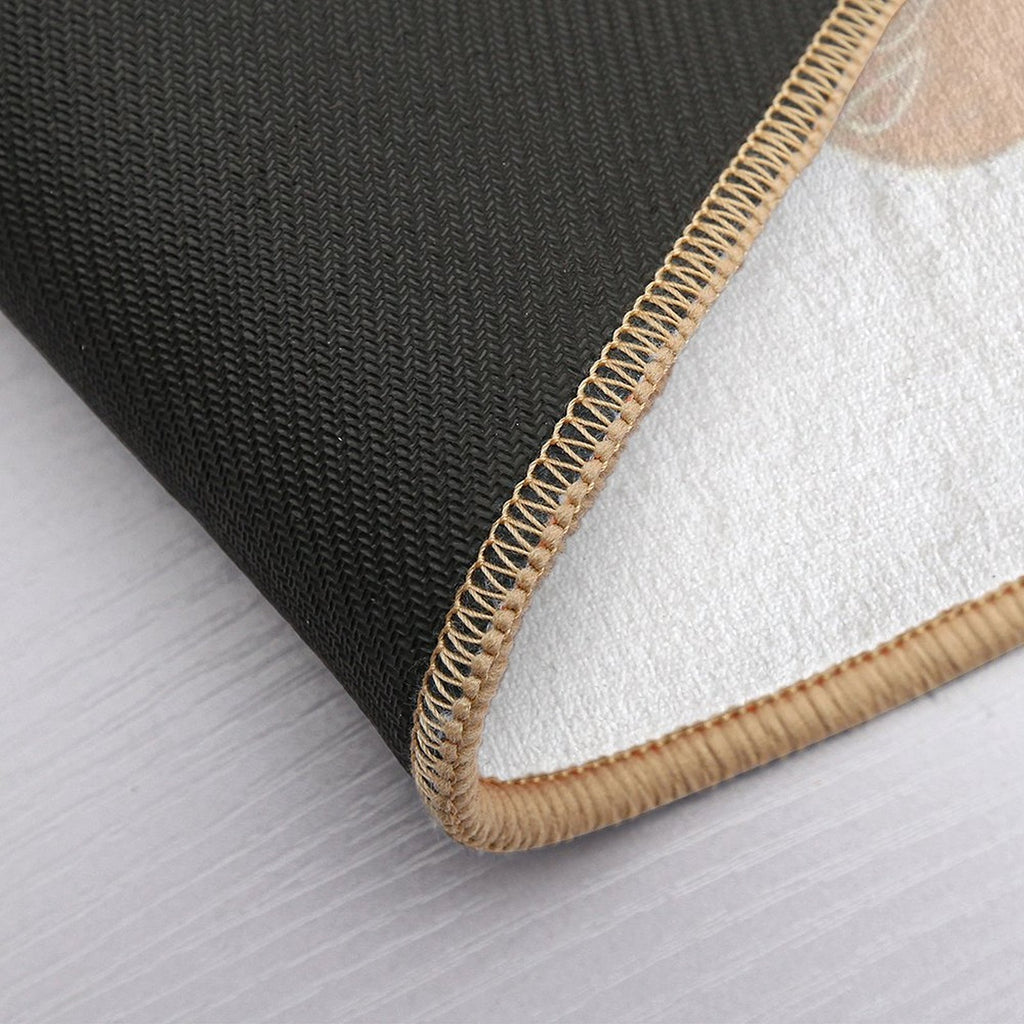 Brown Abstract Art  Fade-Resistant Bath Mat