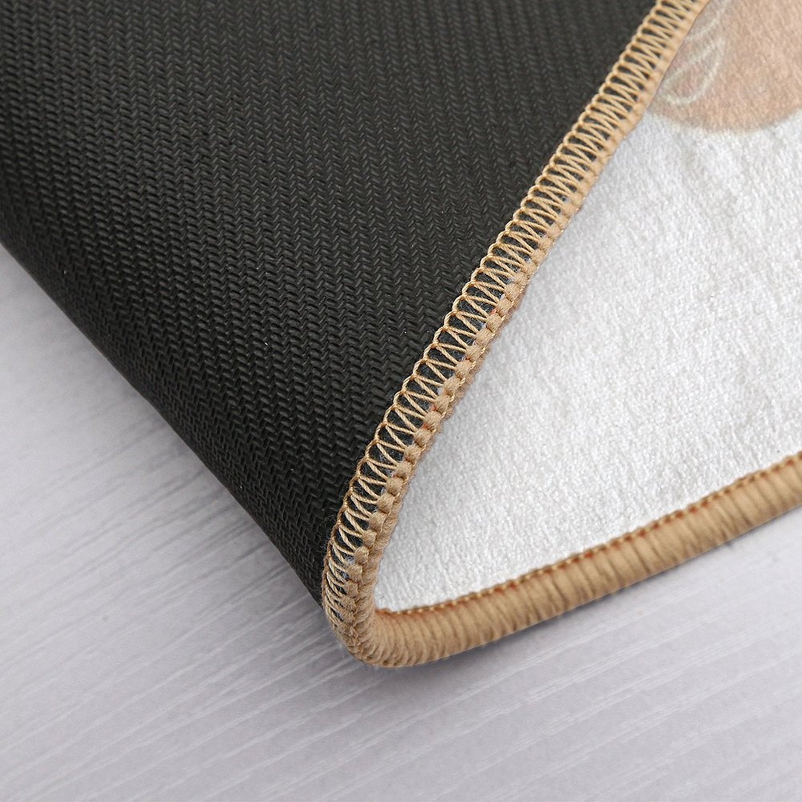 Brown Abstract Art  Fade-Resistant Bath Mat
