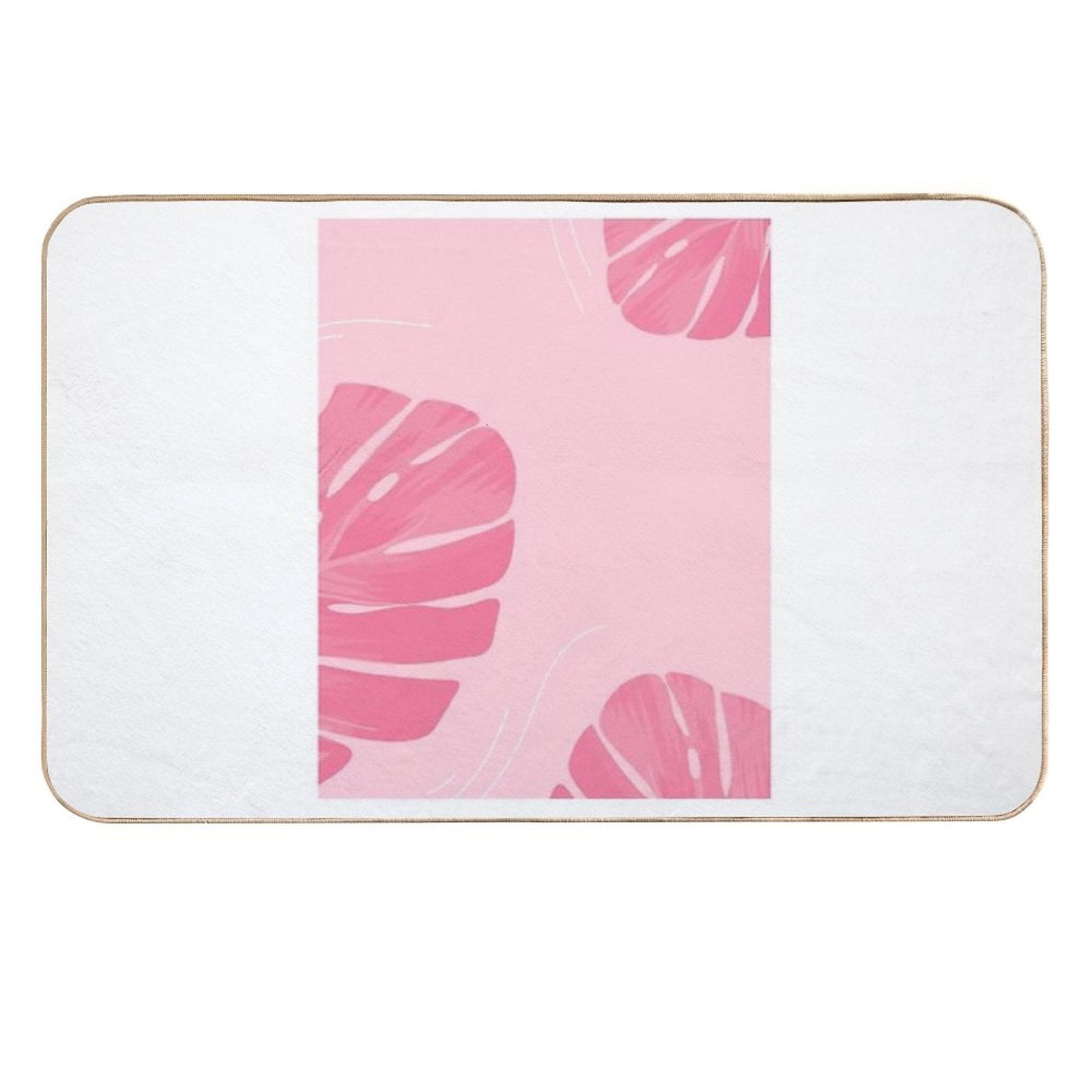 Pink Flowers Art  Dirt-Trapping Bath Mat
