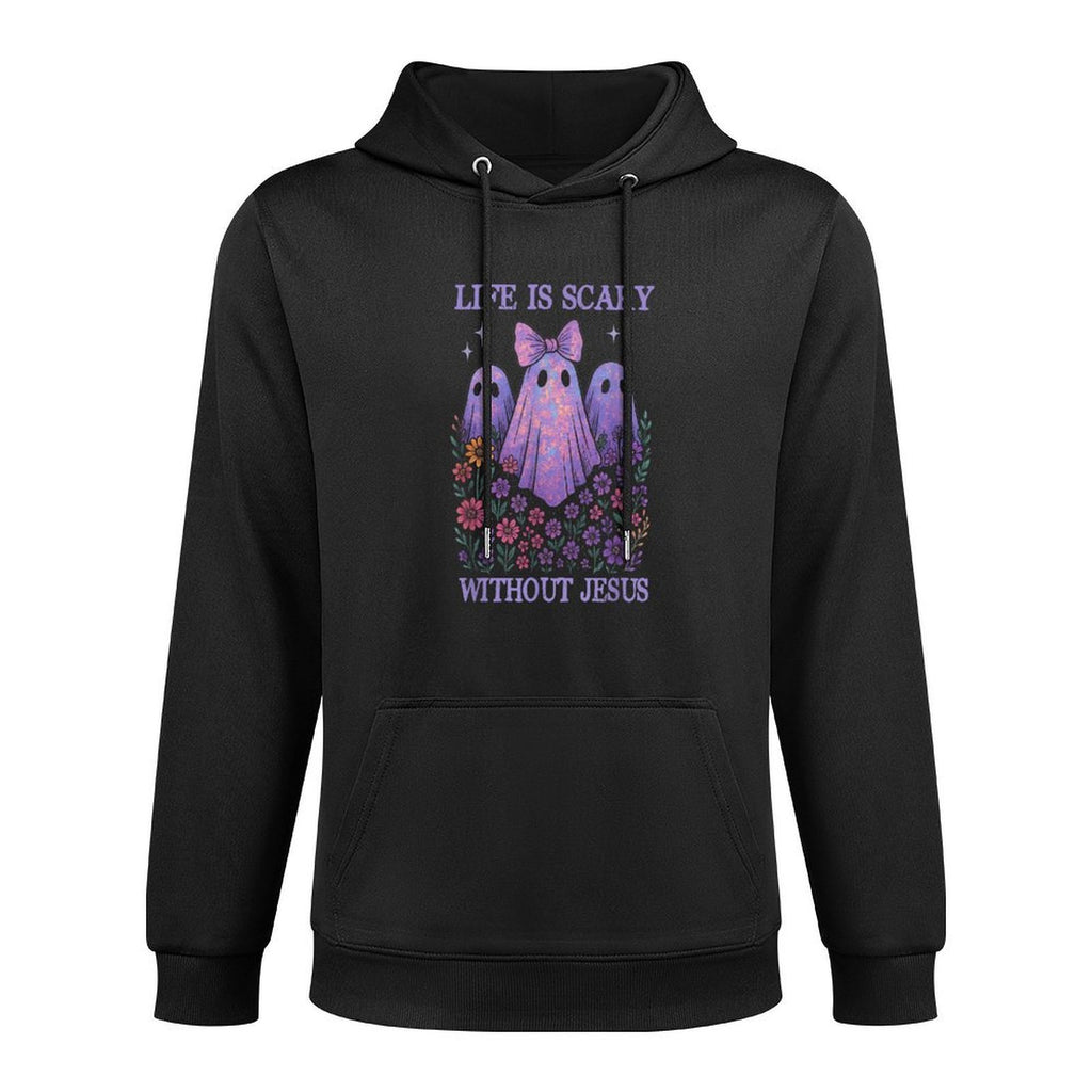 Spooky Life Is Scary Without Jesus Christian Halloween Colorfast Hoodie