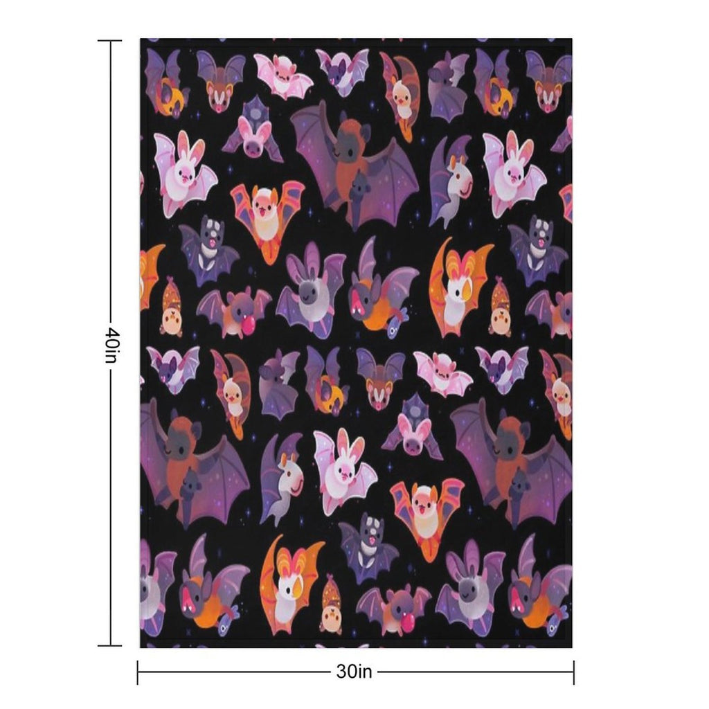 Bat - Dark Wrinkle-free Throw Blanket