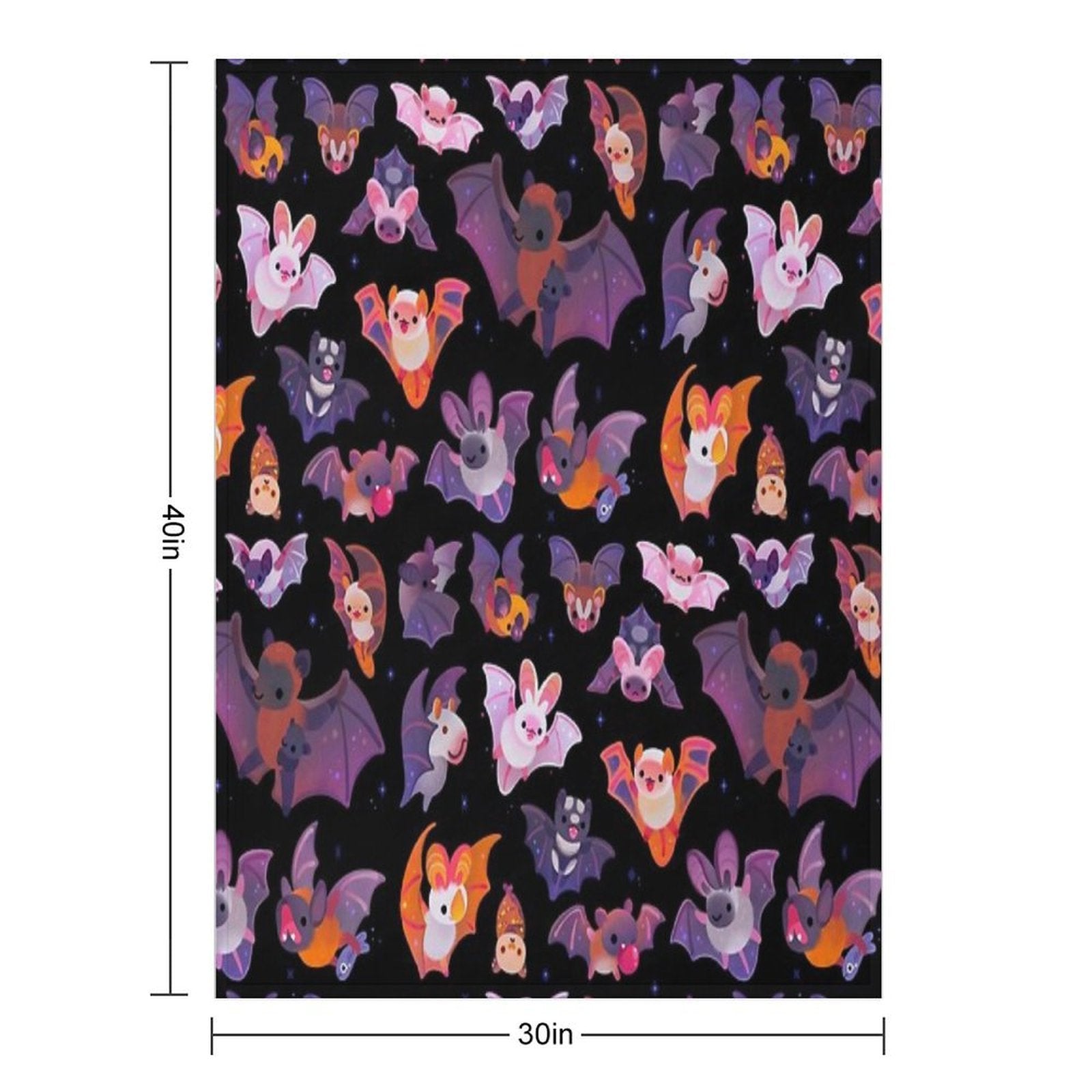 Bat - Dark Wrinkle-free Throw Blanket