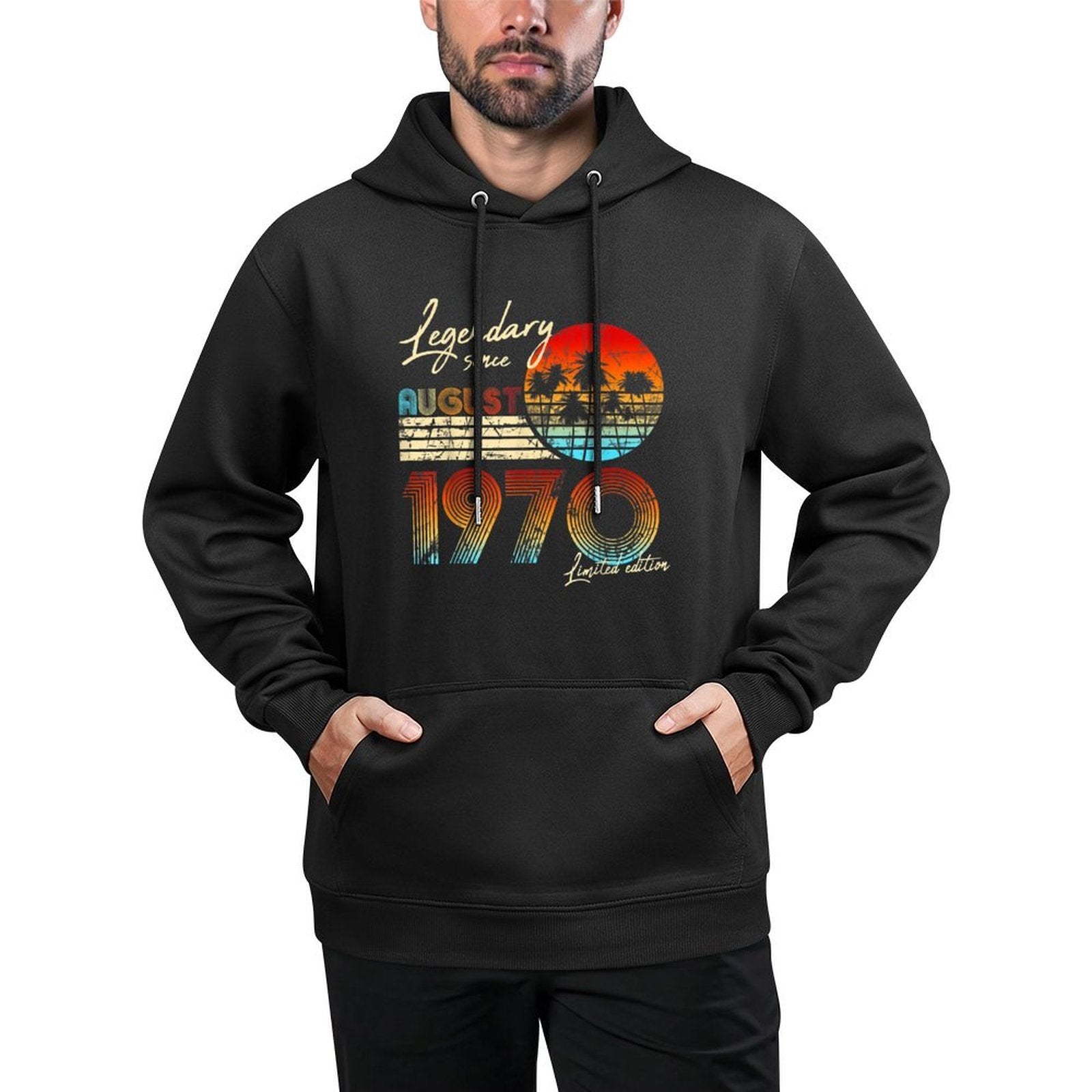 Legendary Since Bday August 1970 Vintage 50Th Birthday Colorfast Hoodie