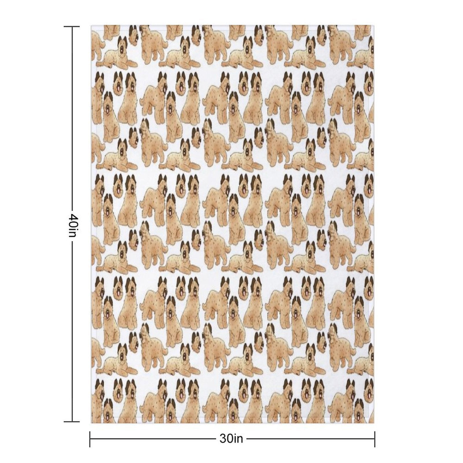 Briard Dog Pattern Durable Throw Blanket
