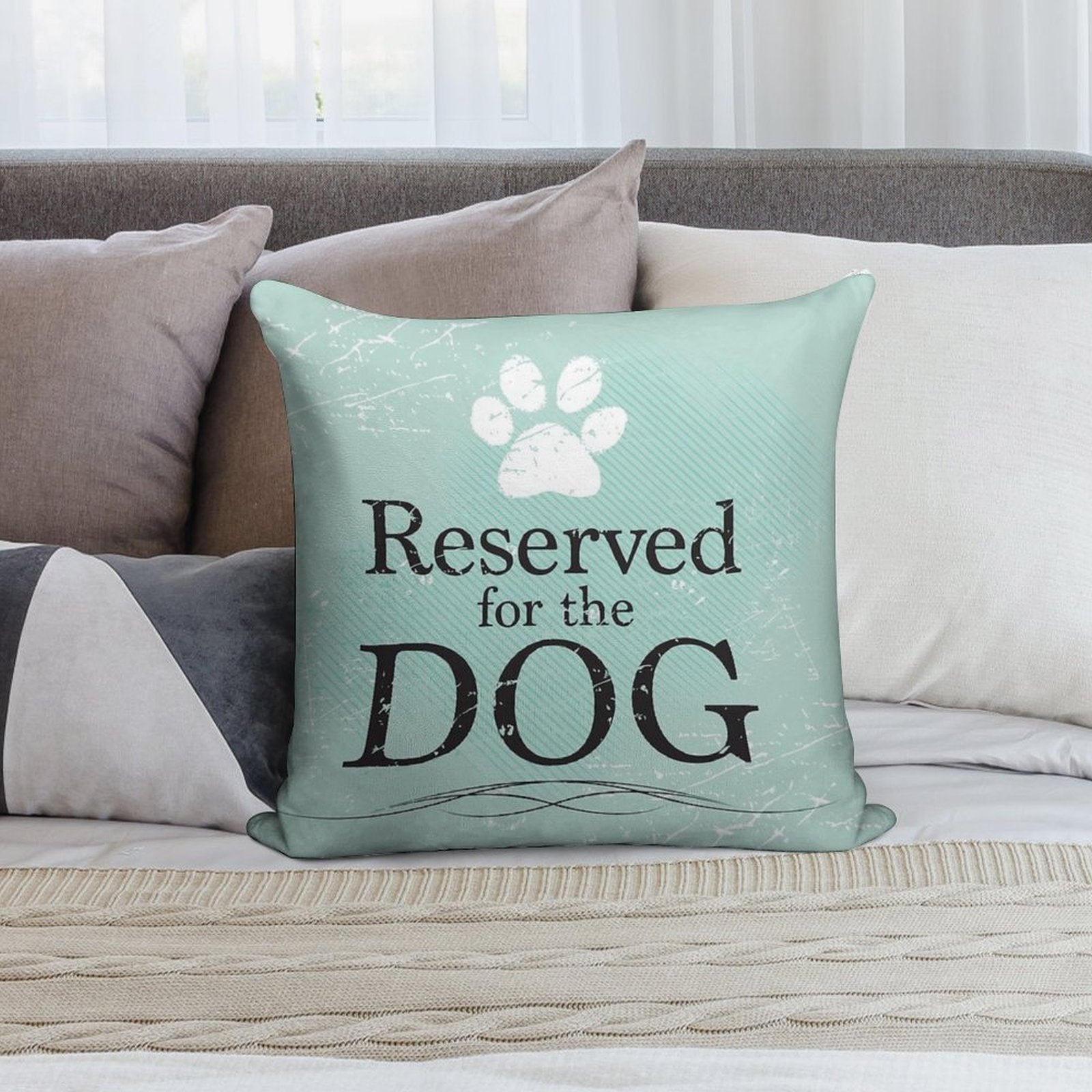 Reserved for The Dog Soft High-Density Material Throw Pillow