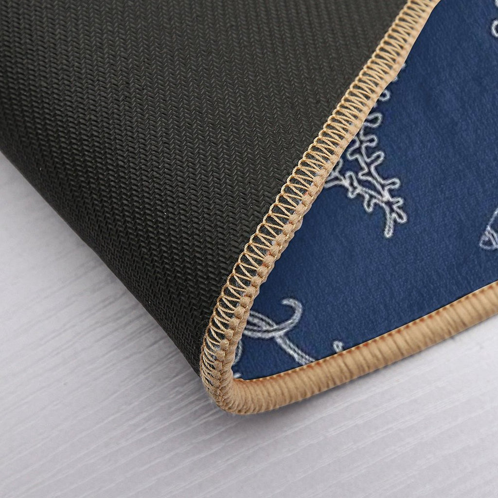 Under The Sea Navy  Odorless Bath Mat