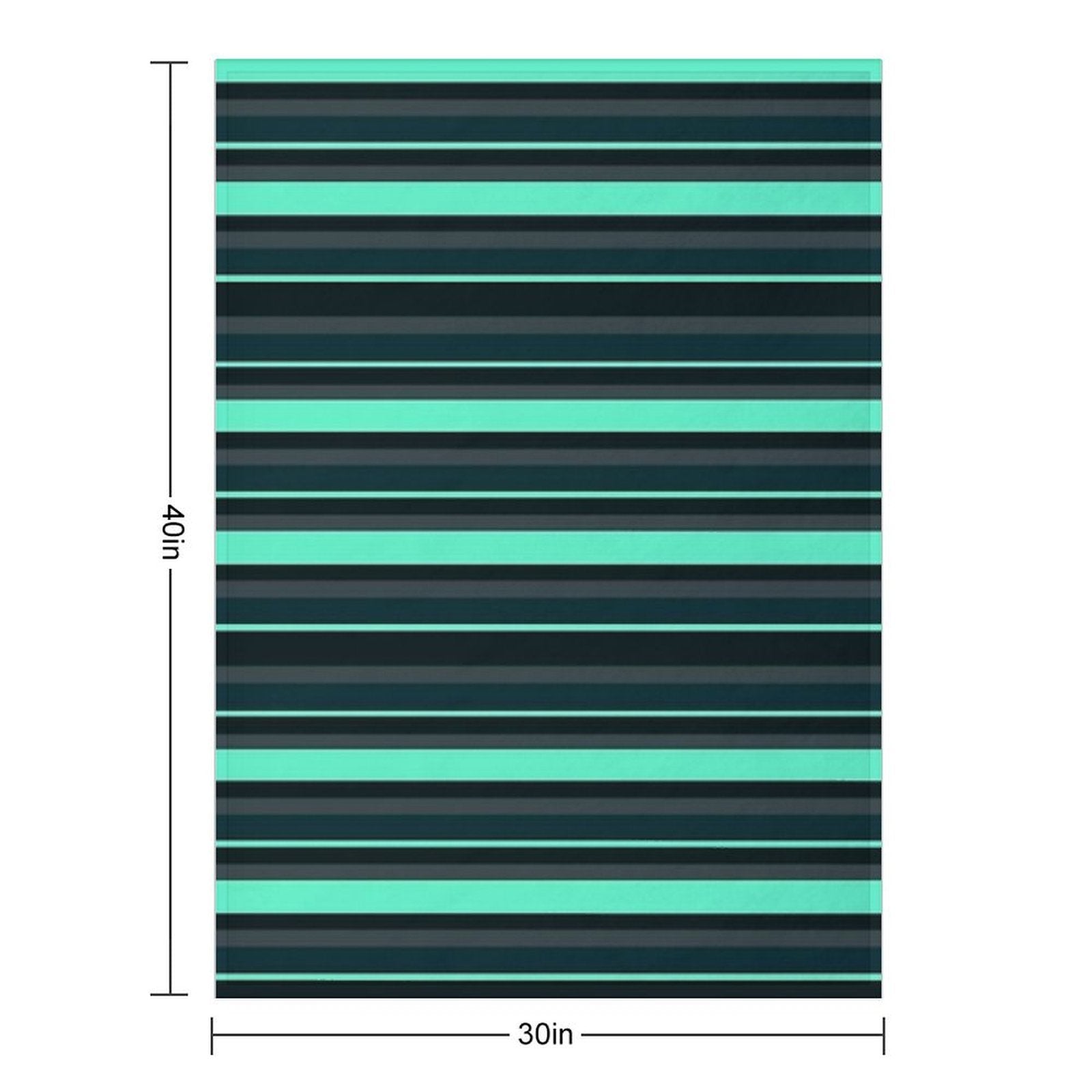 Teal Stripes Multi-functional Throw Blanket