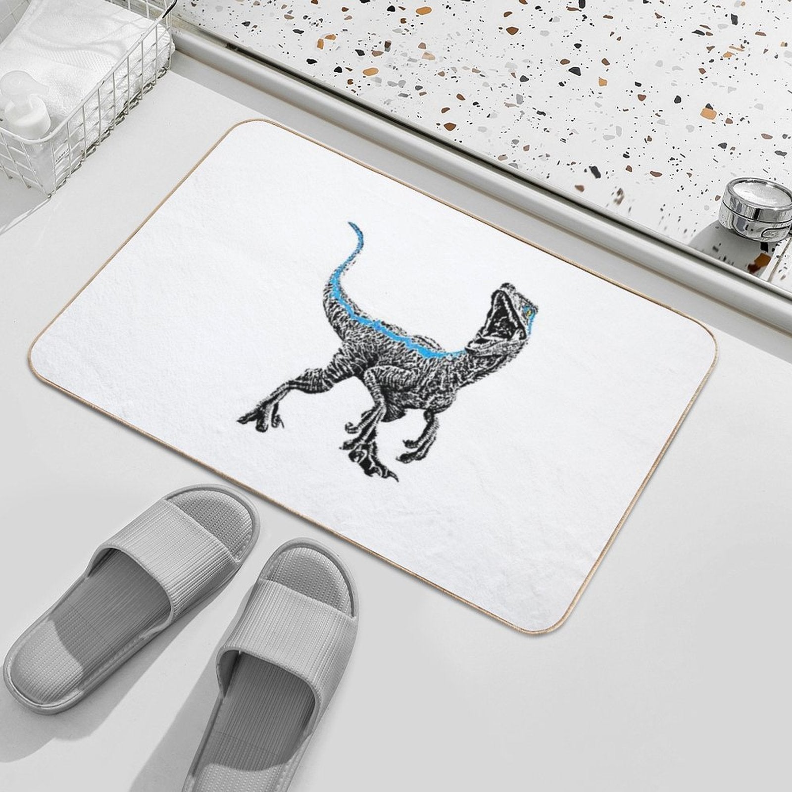 Pretty Girl Blue  Non-Slip Bath Mat