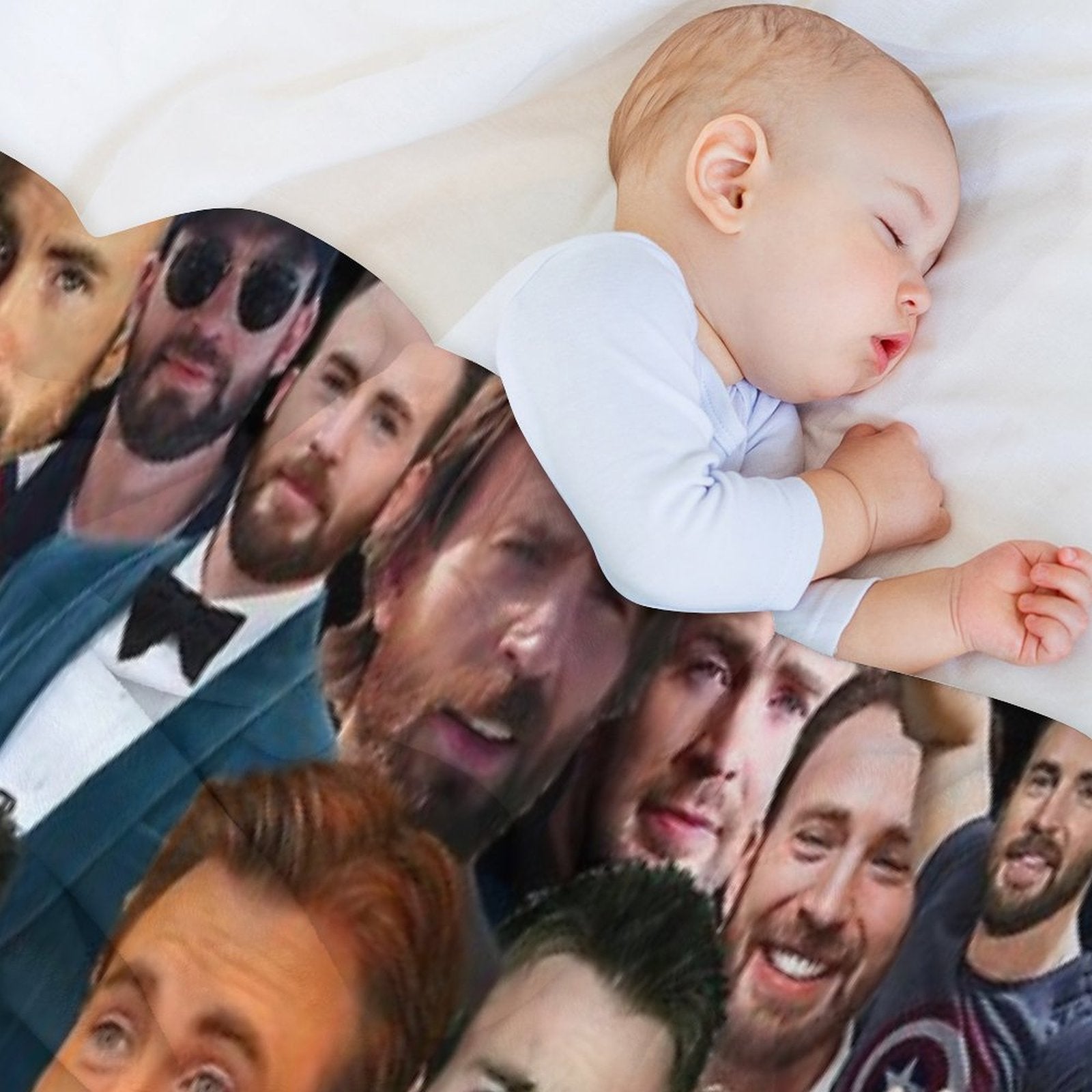 Chris Evans Collage Versatility Throw Blanket