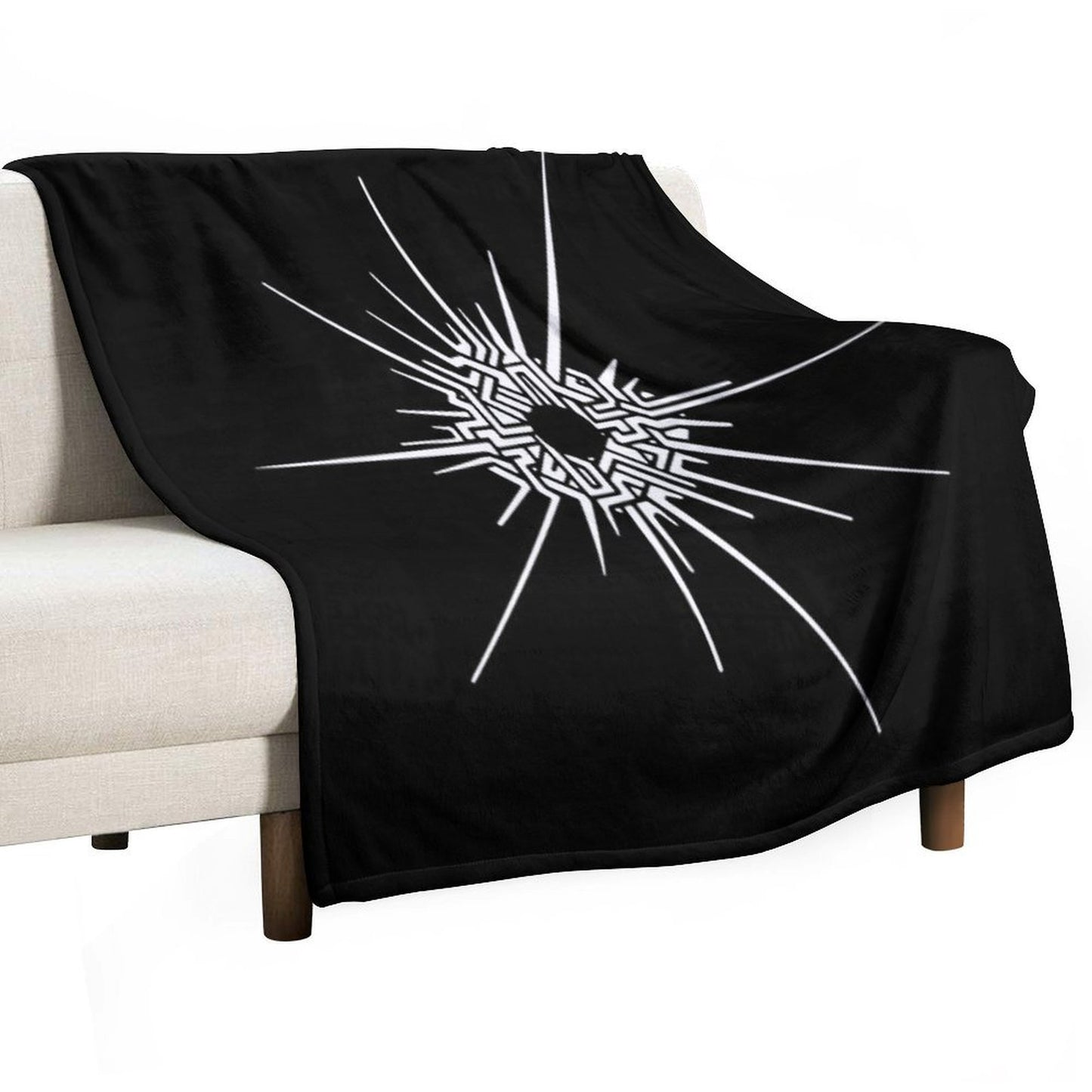 Outer Wilds™ - Eye of The Universe (Symbol) [White] Eco-conscious Throw Blanket