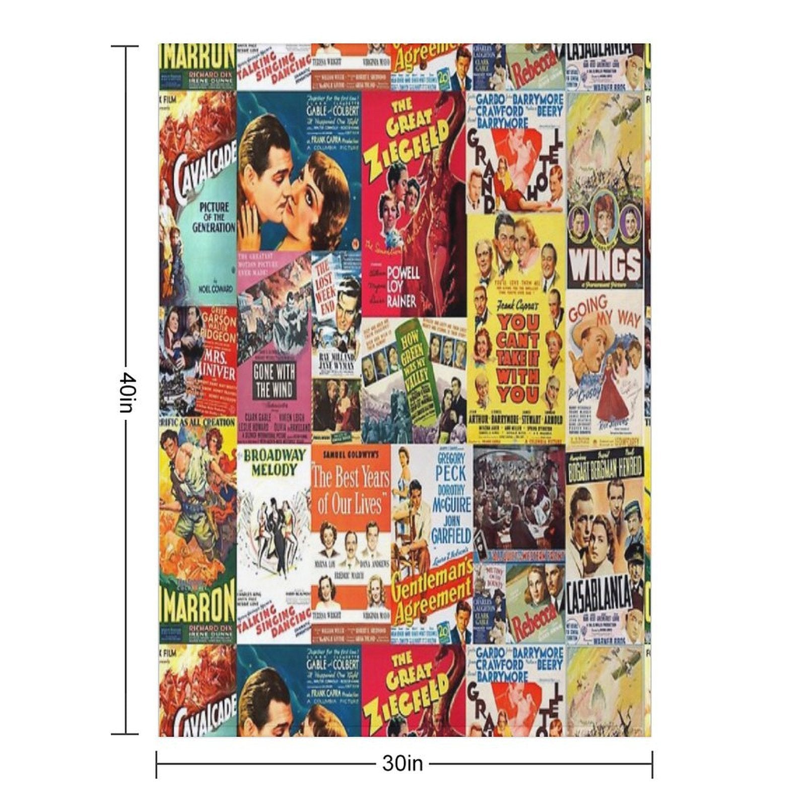 Classic Movie Posters from First 20 Best Picture Winners Premium Throw Blanket