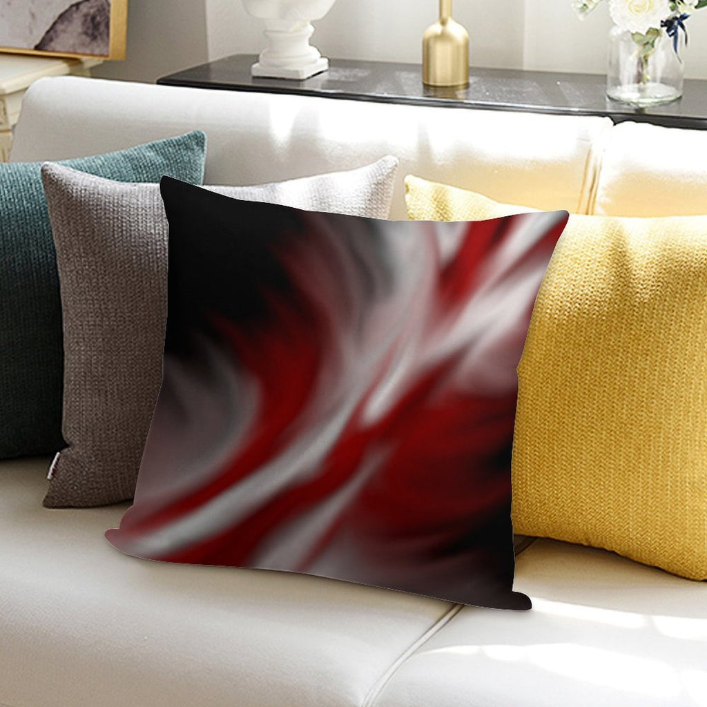 Decorative Red And White Soft Shrink-Resistant Throw Pillow