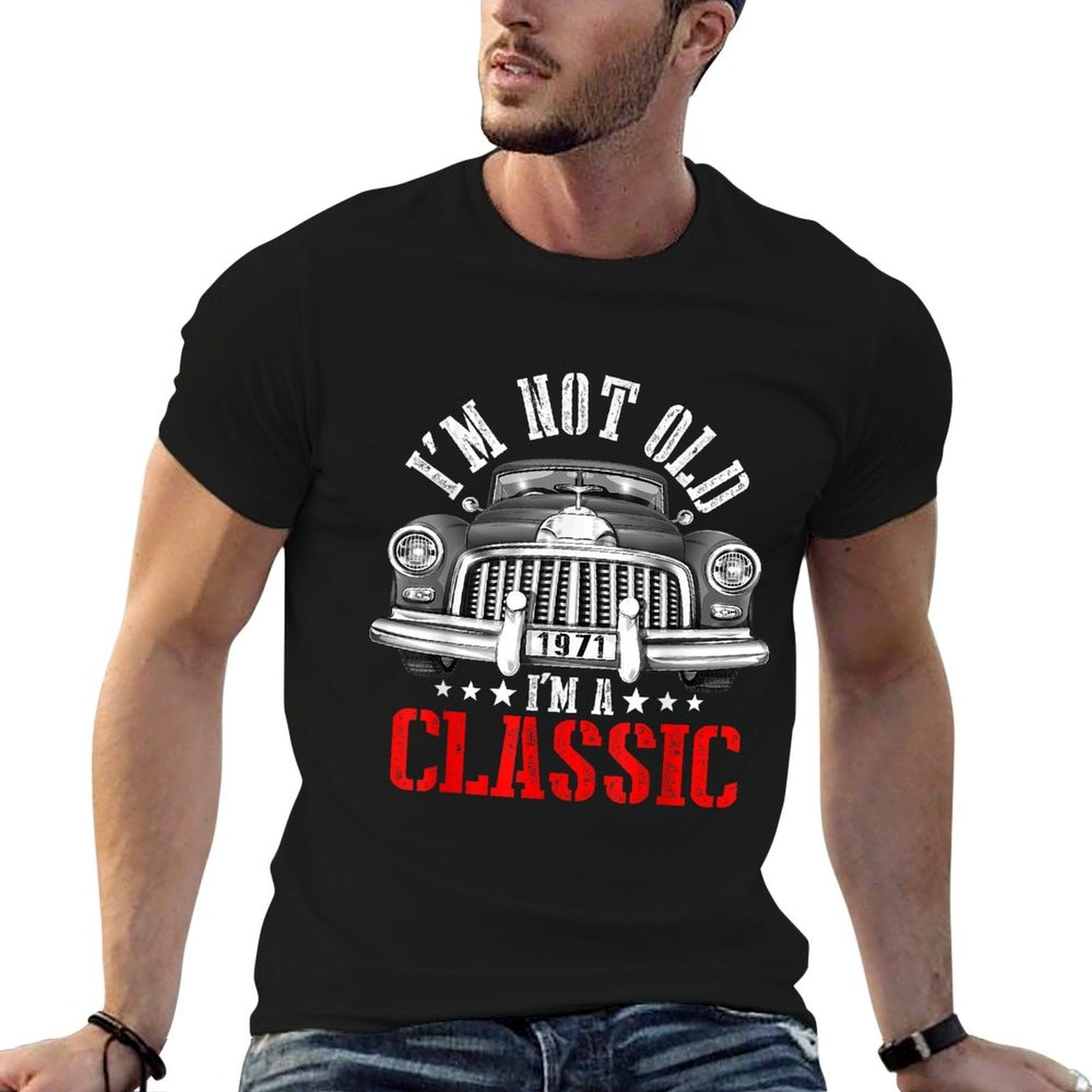 I'm Not Old I'm A Classic Funny 50th Birthday Gift 1971  Heathered Texture T-Shirt