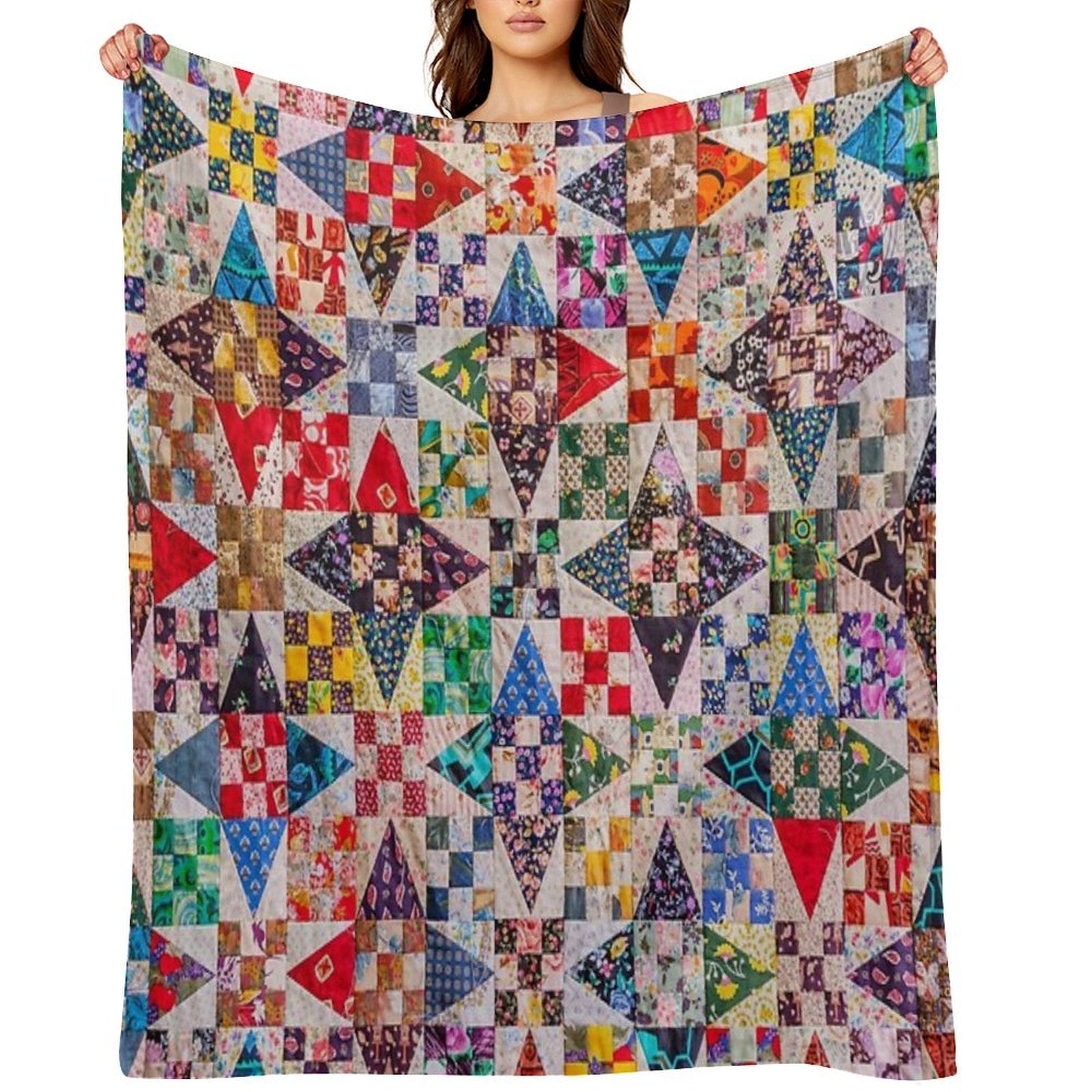 Patchwork Lightweight Throw Blanket