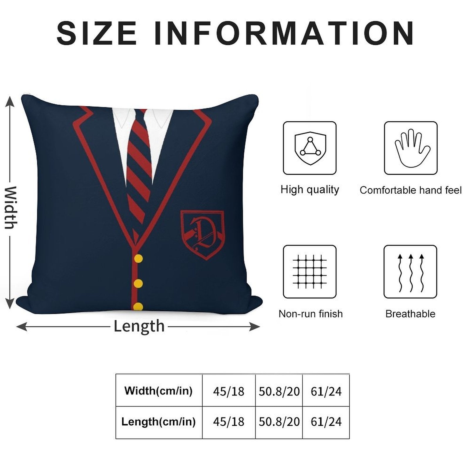 Dalton Academy's The Warblers Soft Hidden Zipper Throw Pillow