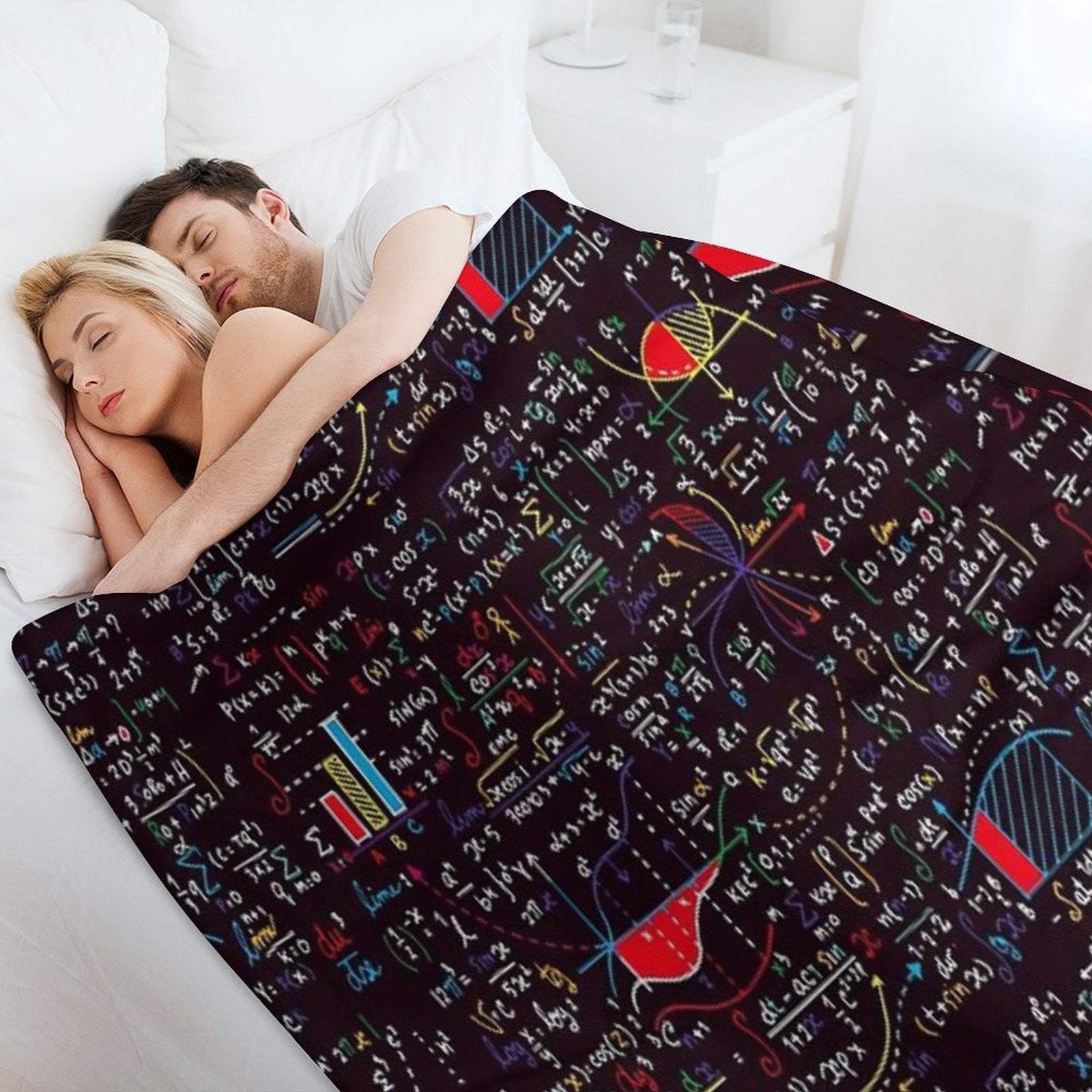 Colorful Math Formulas Plush Throw Blanket