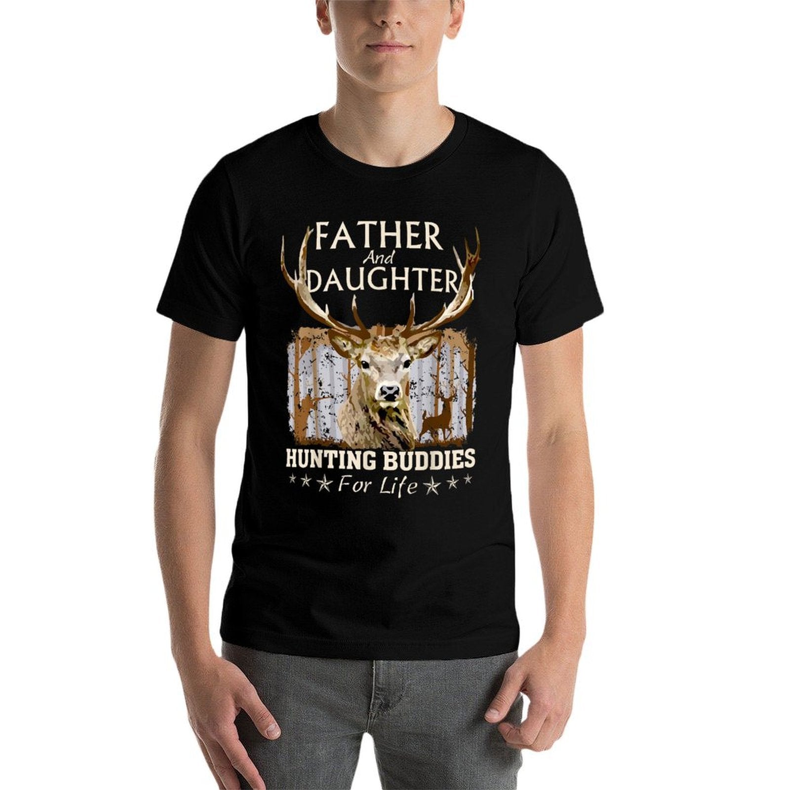 Father And Daughter Hunting Buddies For Life Fun Fathers Day  Vintage-inspired T-Shirt