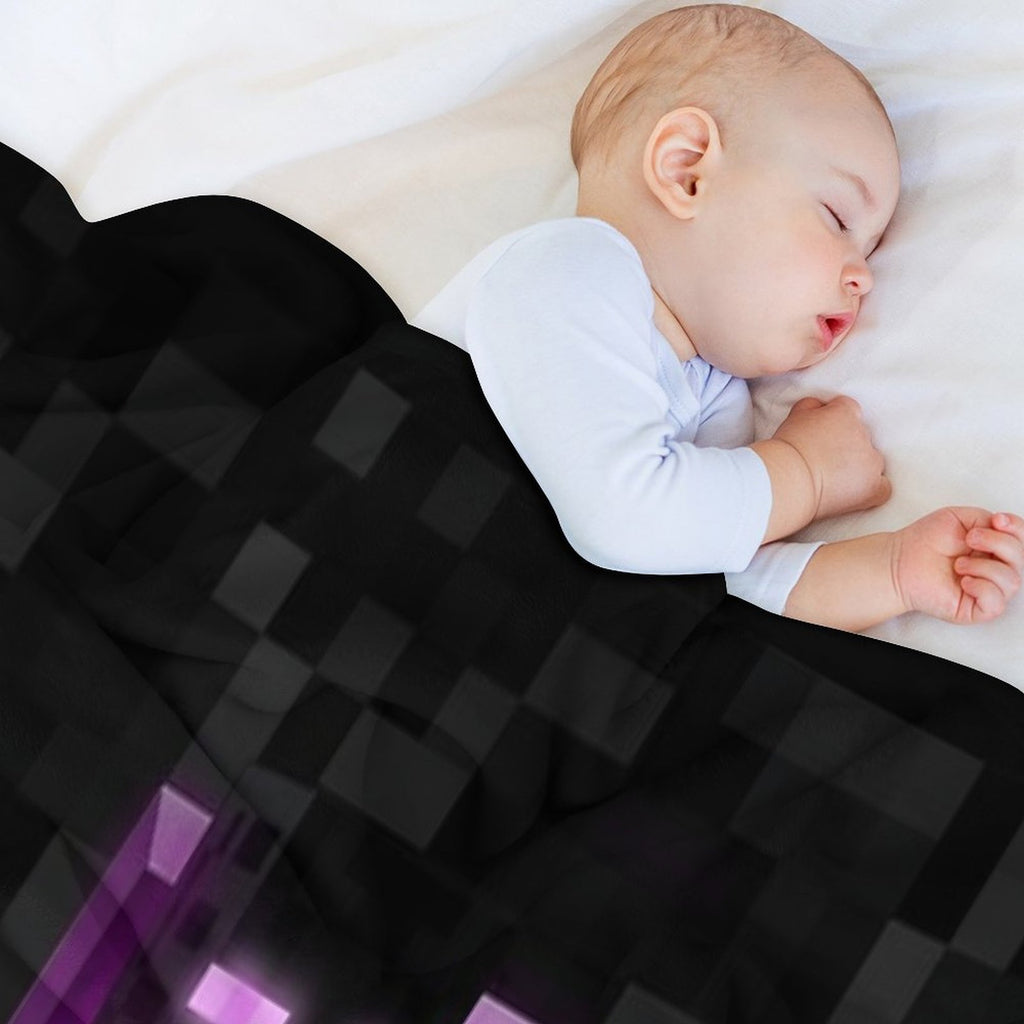 Enderman Minecrafter Enderdragon Eco-conscious Throw Blanket