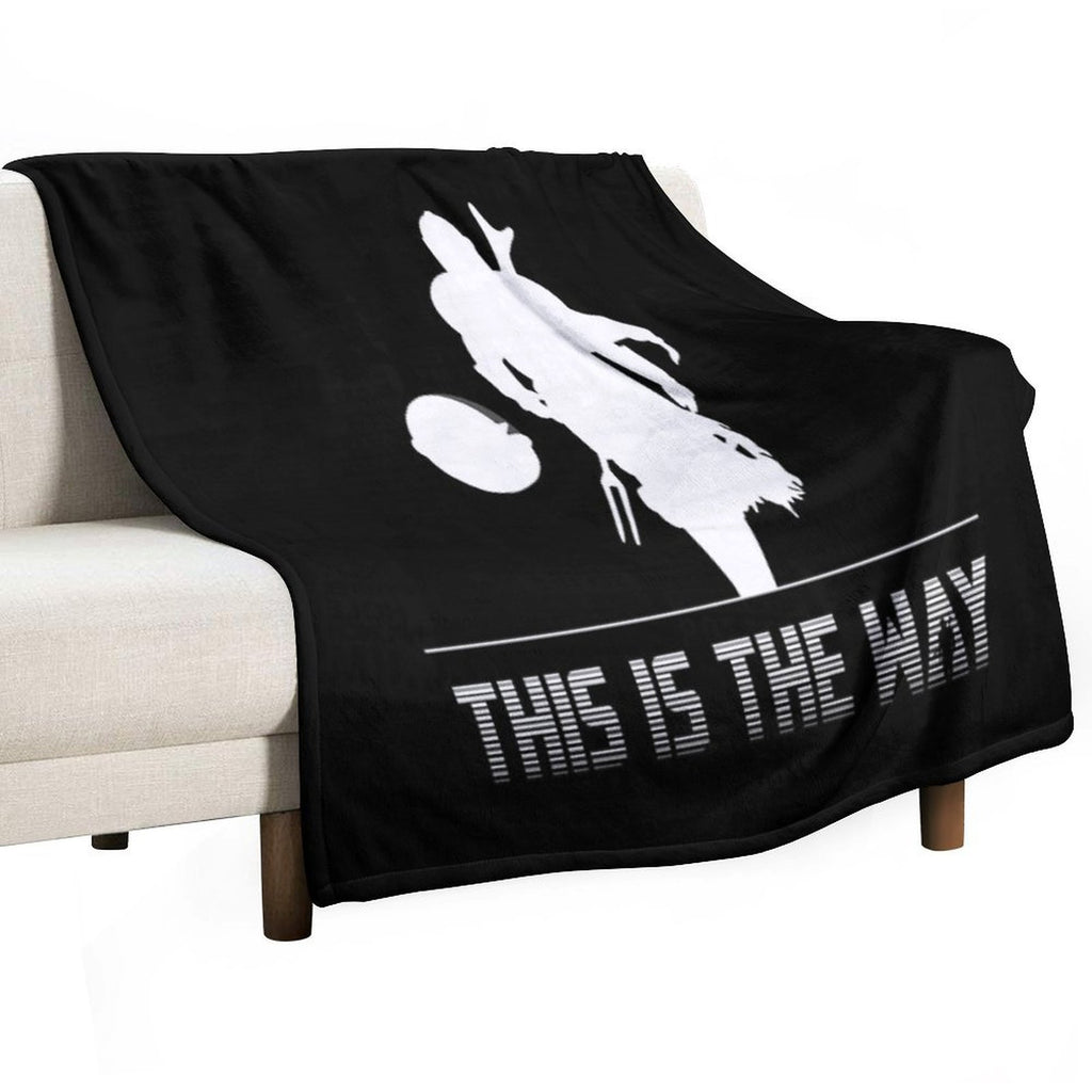 Mando Silhouette This Is The Way Eco-conscious Throw Blanket