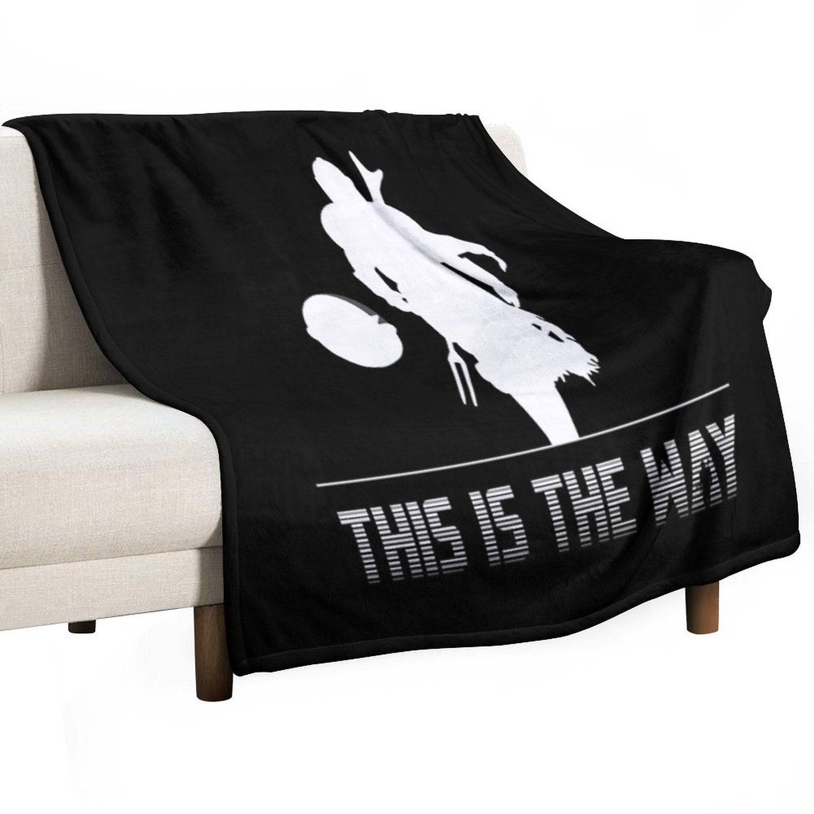 Mando Silhouette This Is The Way Eco-conscious Throw Blanket