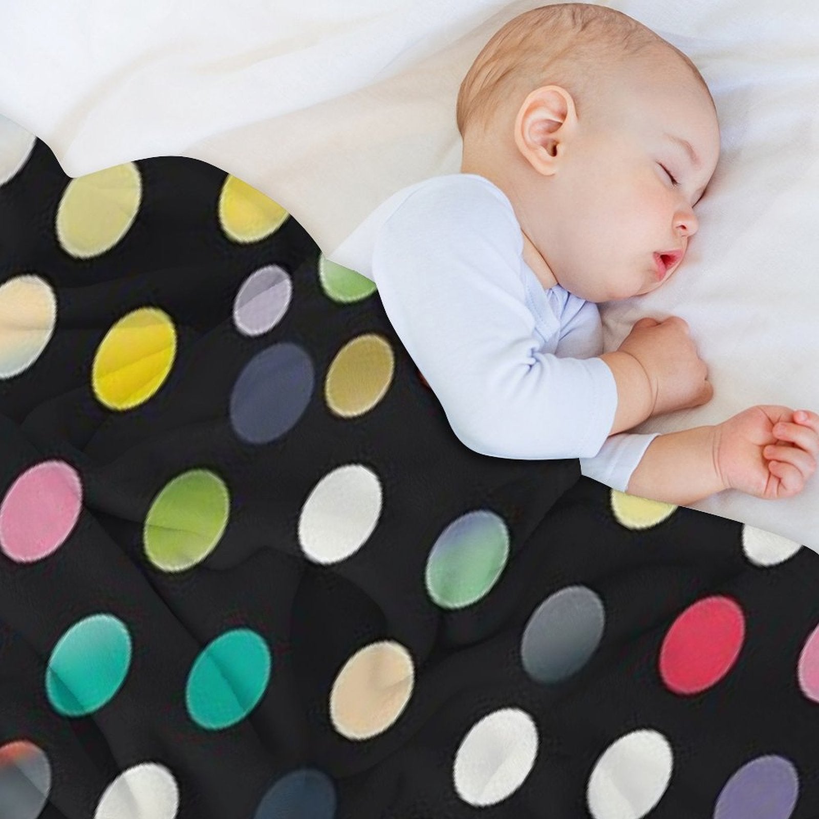 Rainbow Glitz Sustainable Throw Blanket