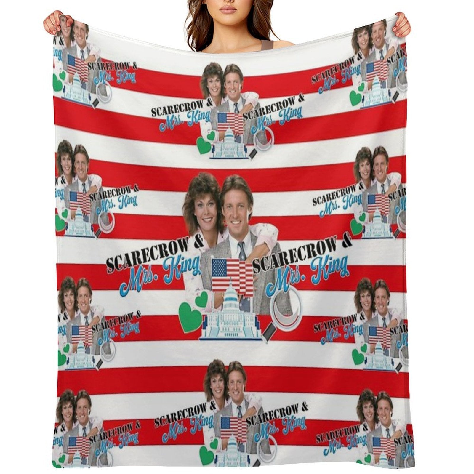 Good Entertainment with Scarecrow And Mrs King, The Popular Agent with A Heart As An Exciting Series from The 80s, Great Gifts A Travel-friendly Throw Blanket