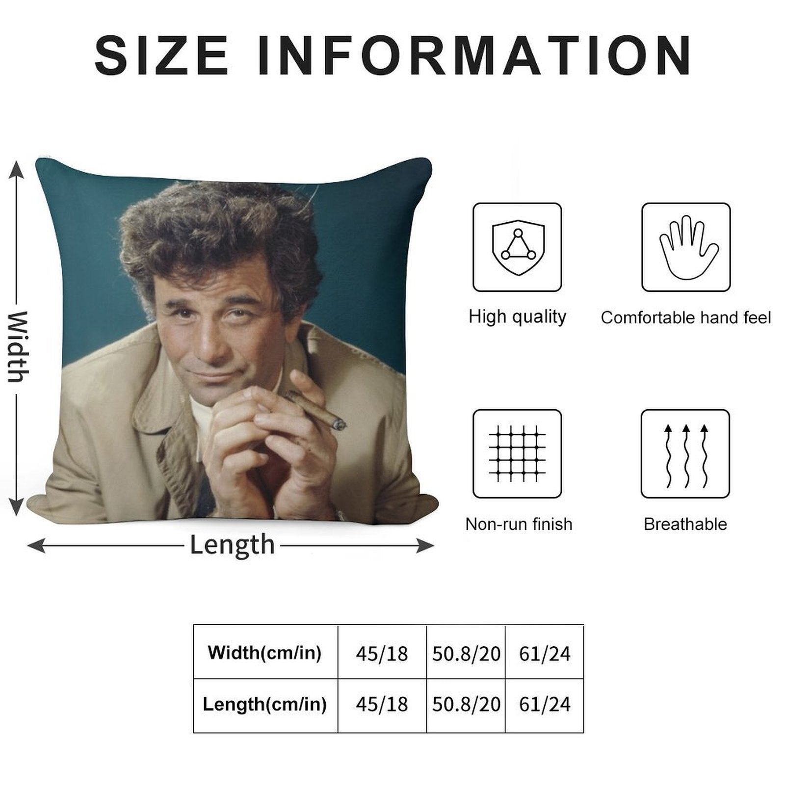 Columbo Soft Bedroom Essential Throw Pillow