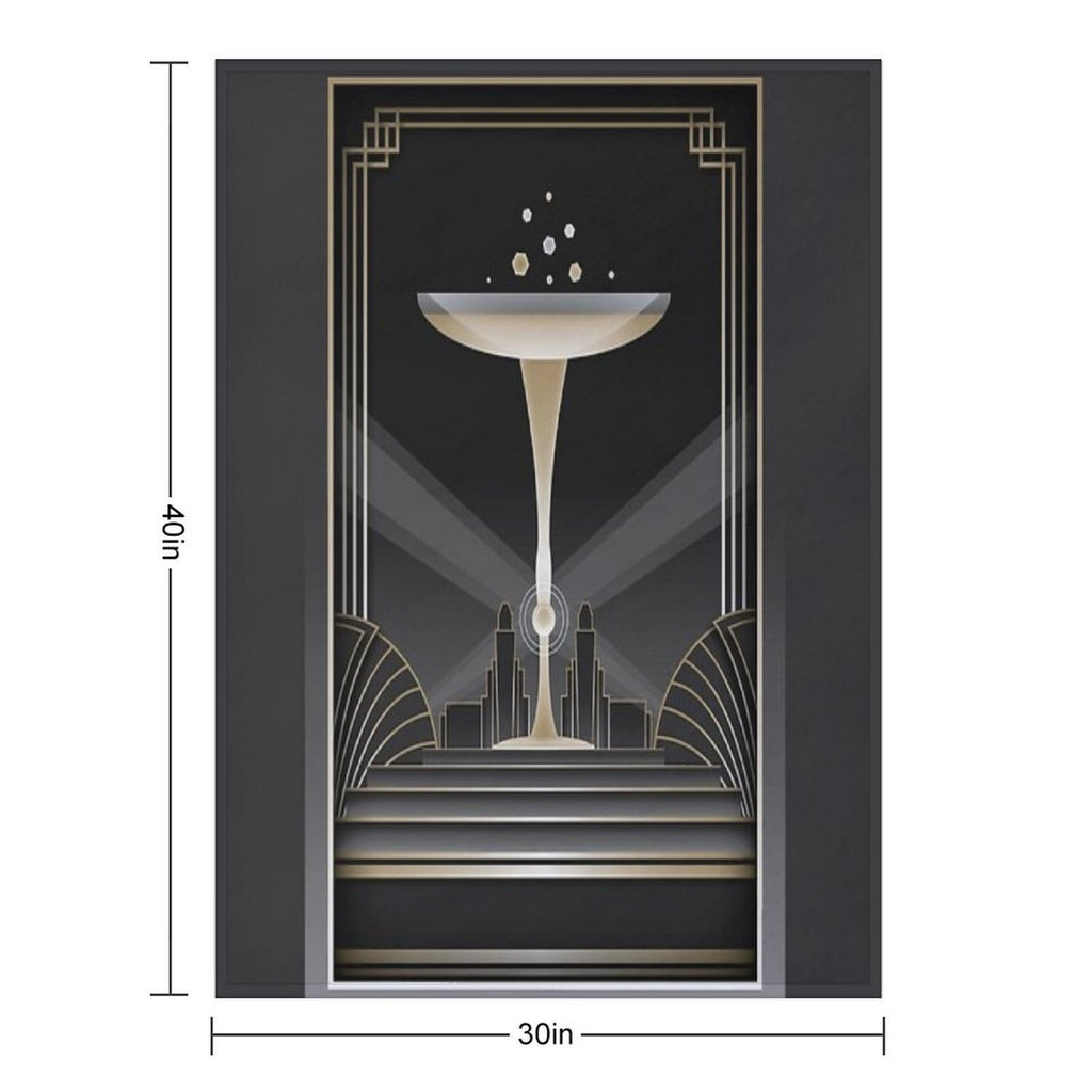 Art Deco Design VI Wrinkle-free Throw Blanket