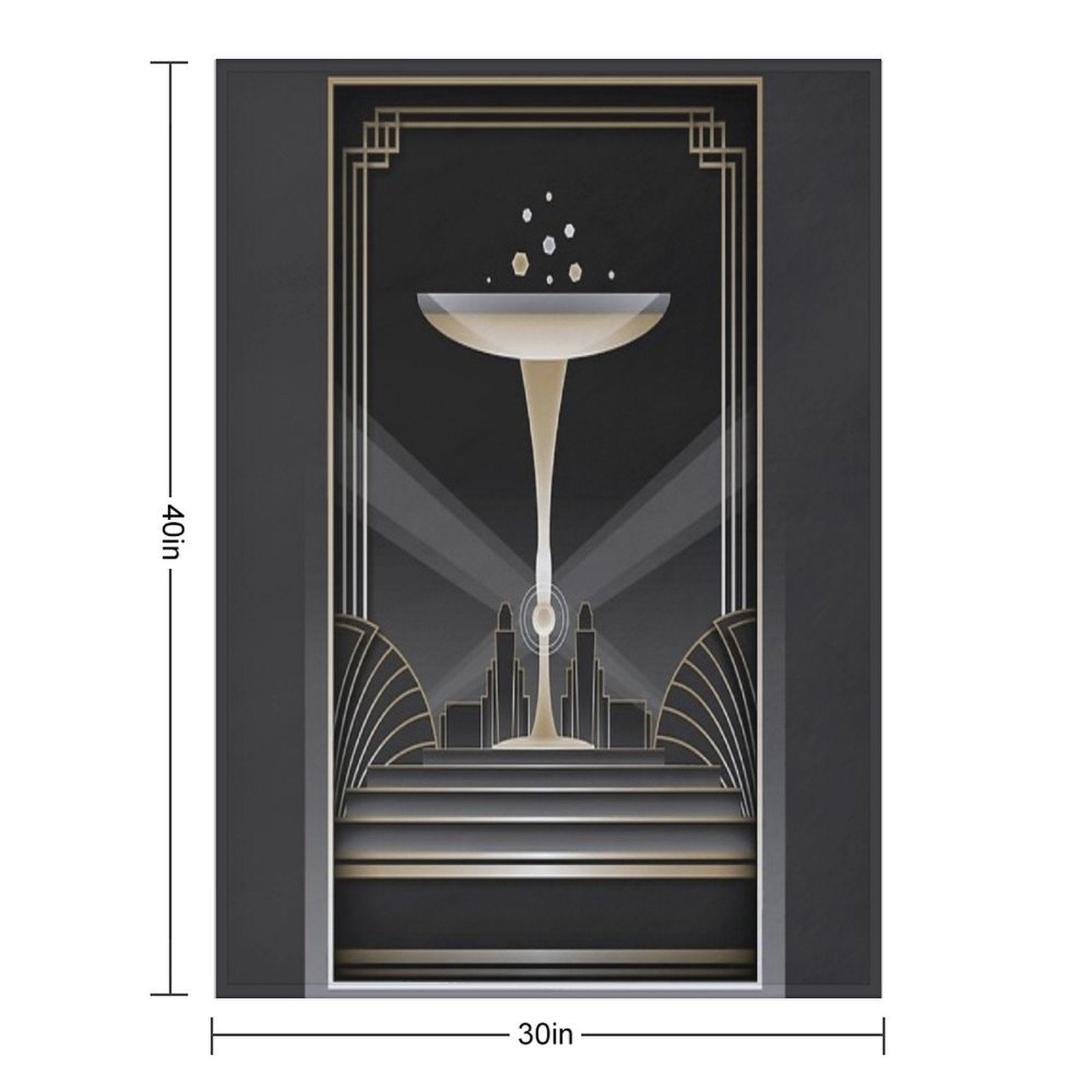 Art Deco Design VI Wrinkle-free Throw Blanket