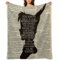 Peter Pan Over Vintage Dictionary Page - That Place Velvety-soft Throw Blanket