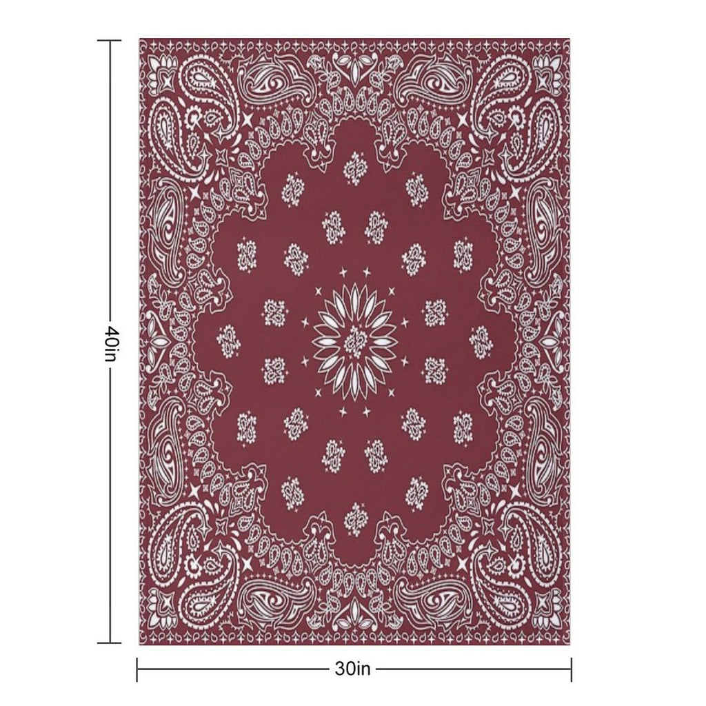 Bandana - Hippie Style Plush Throw Blanket