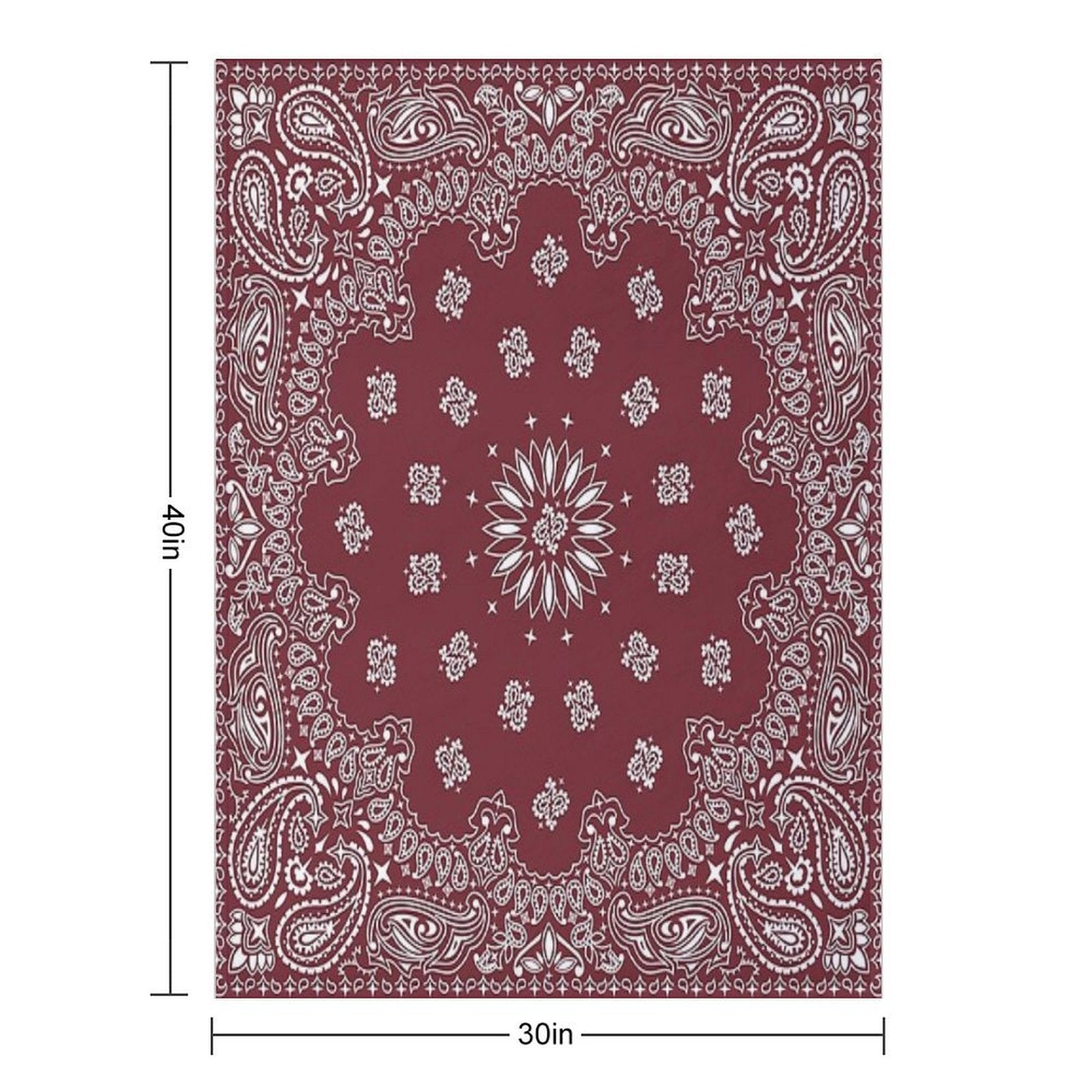 Bandana - Hippie Style Plush Throw Blanket