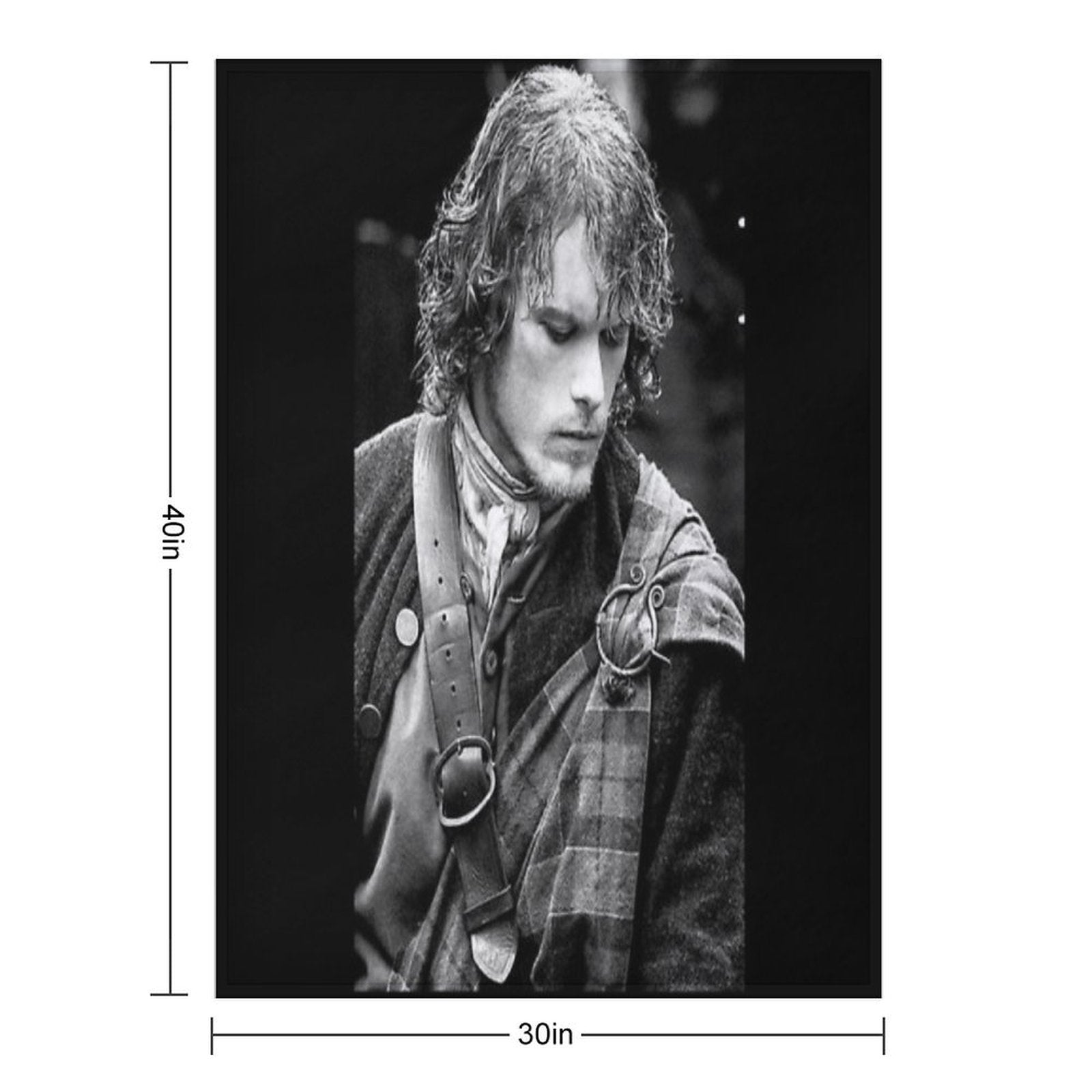 Jamie Fraser Outlander Easy Care Throw Blanket