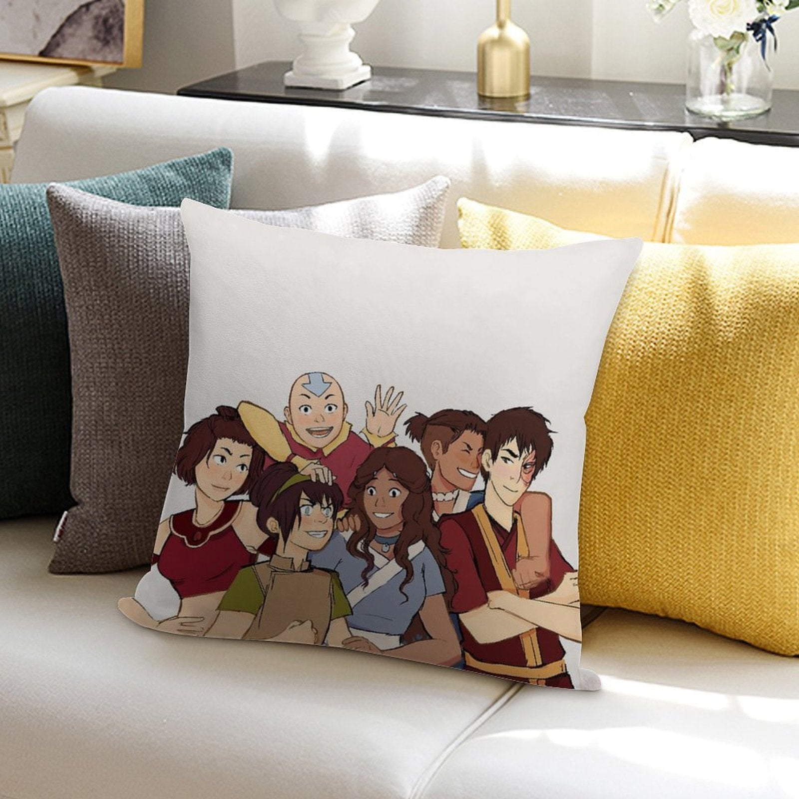 ATLA The Gaang Soft Luxury Feel Throw Pillow