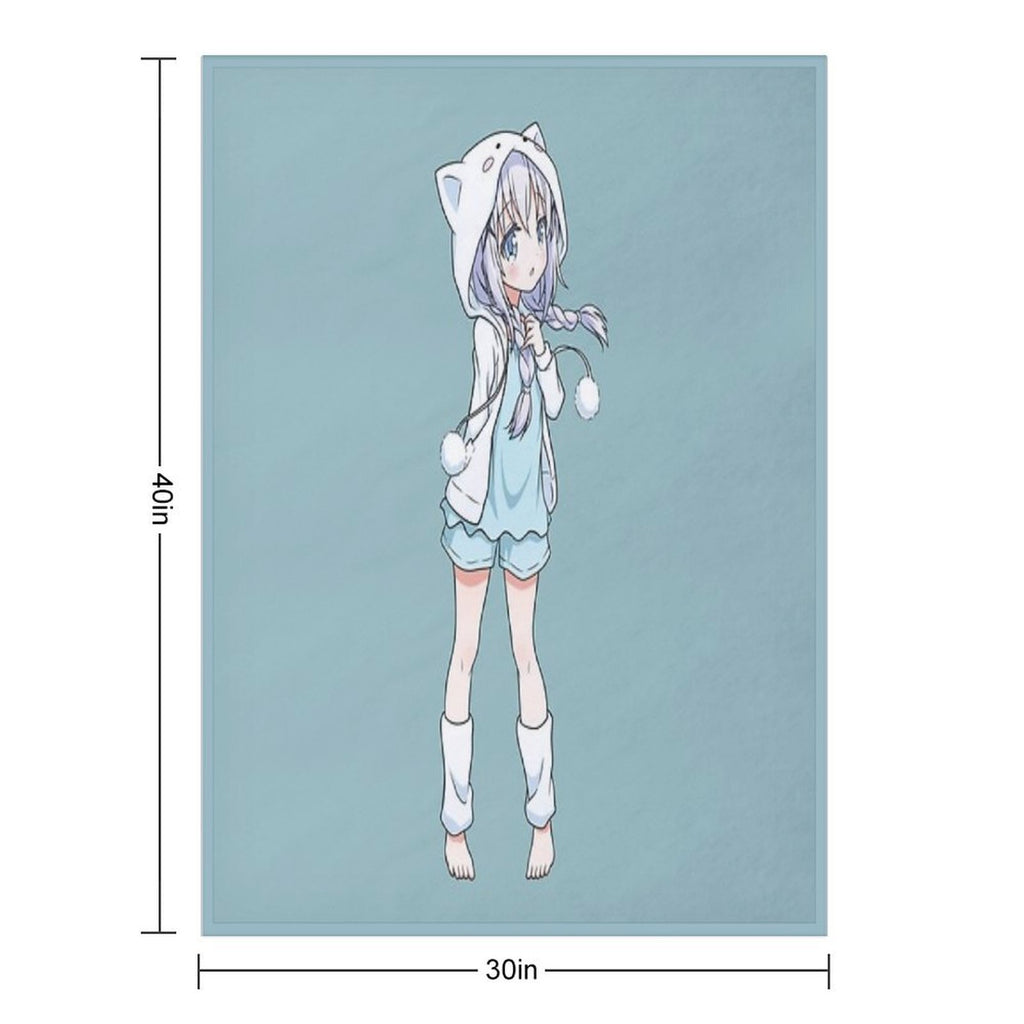 Anime Kawaii Girl Comfort Throw Blanket
