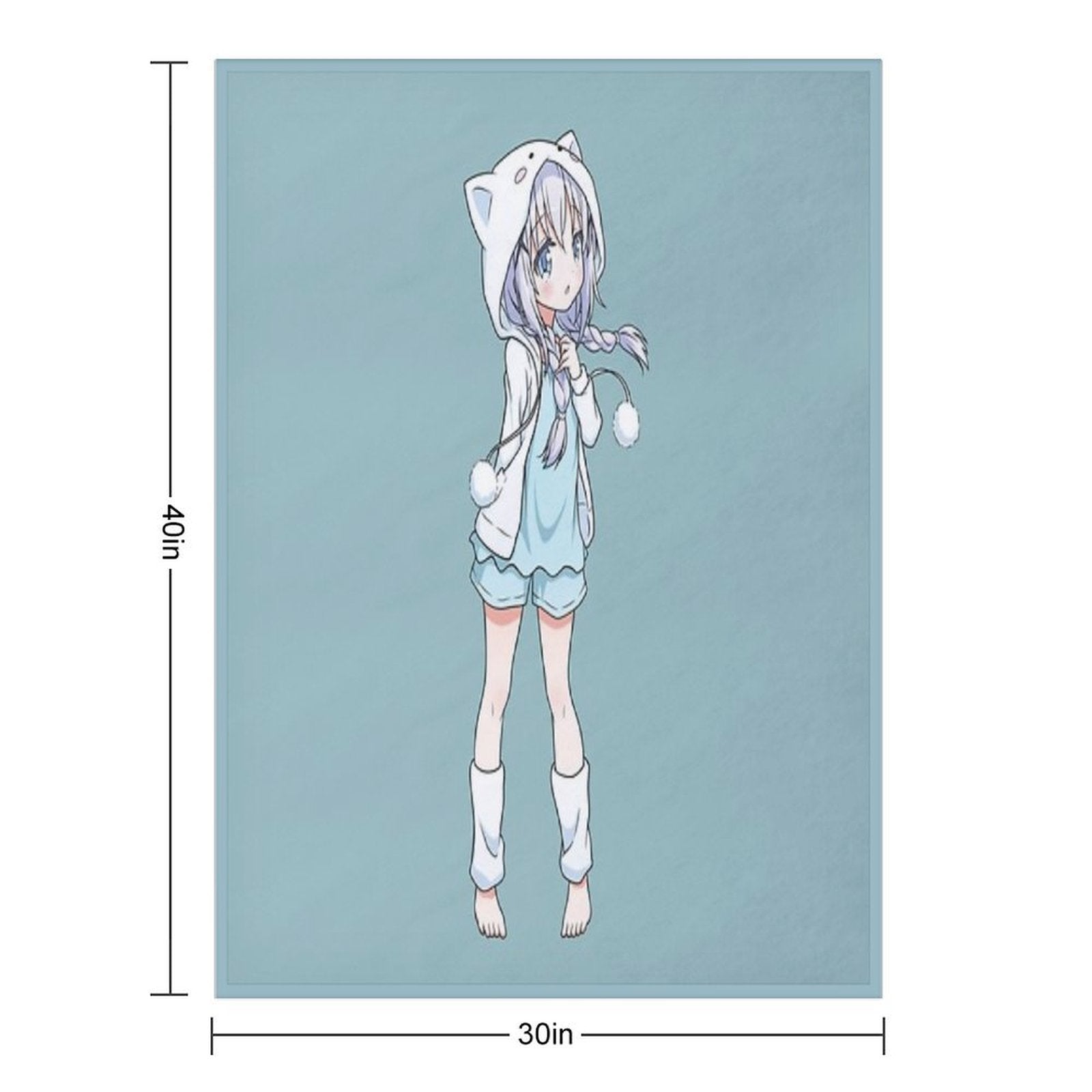 Anime Kawaii Girl Comfort Throw Blanket
