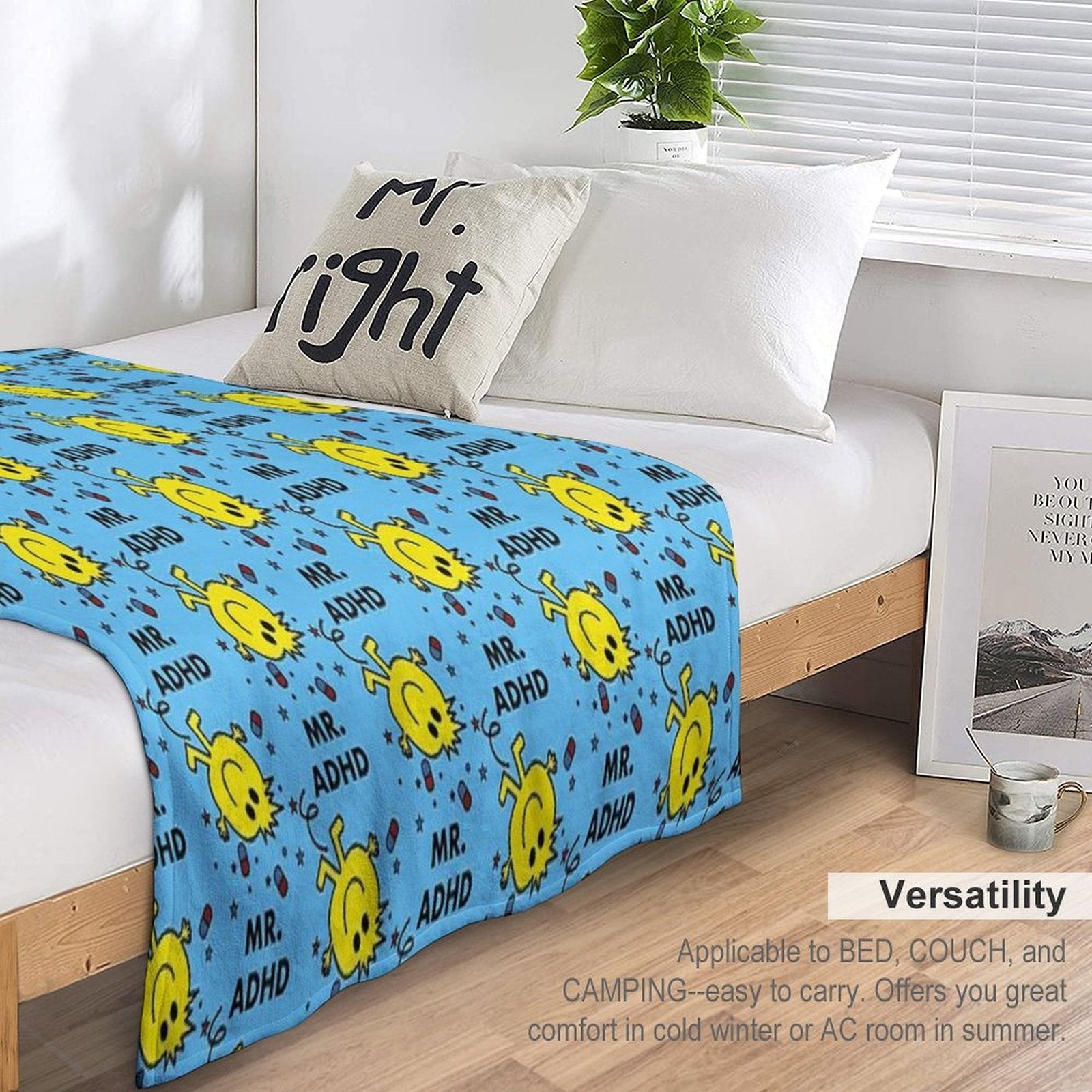 MR ADHD Easy Care Throw Blanket