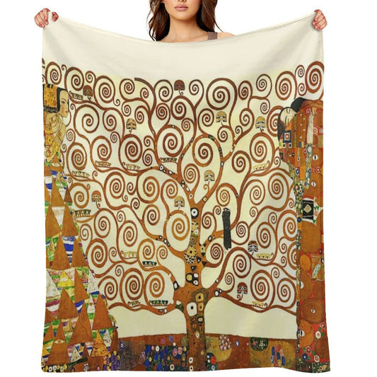 HD The Tree of Life, 1905 by Gustav Klimt - HIGH DEFINITION Compact Throw Blanket