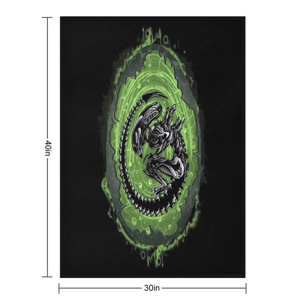 Alien Incubation Plush Throw Blanket