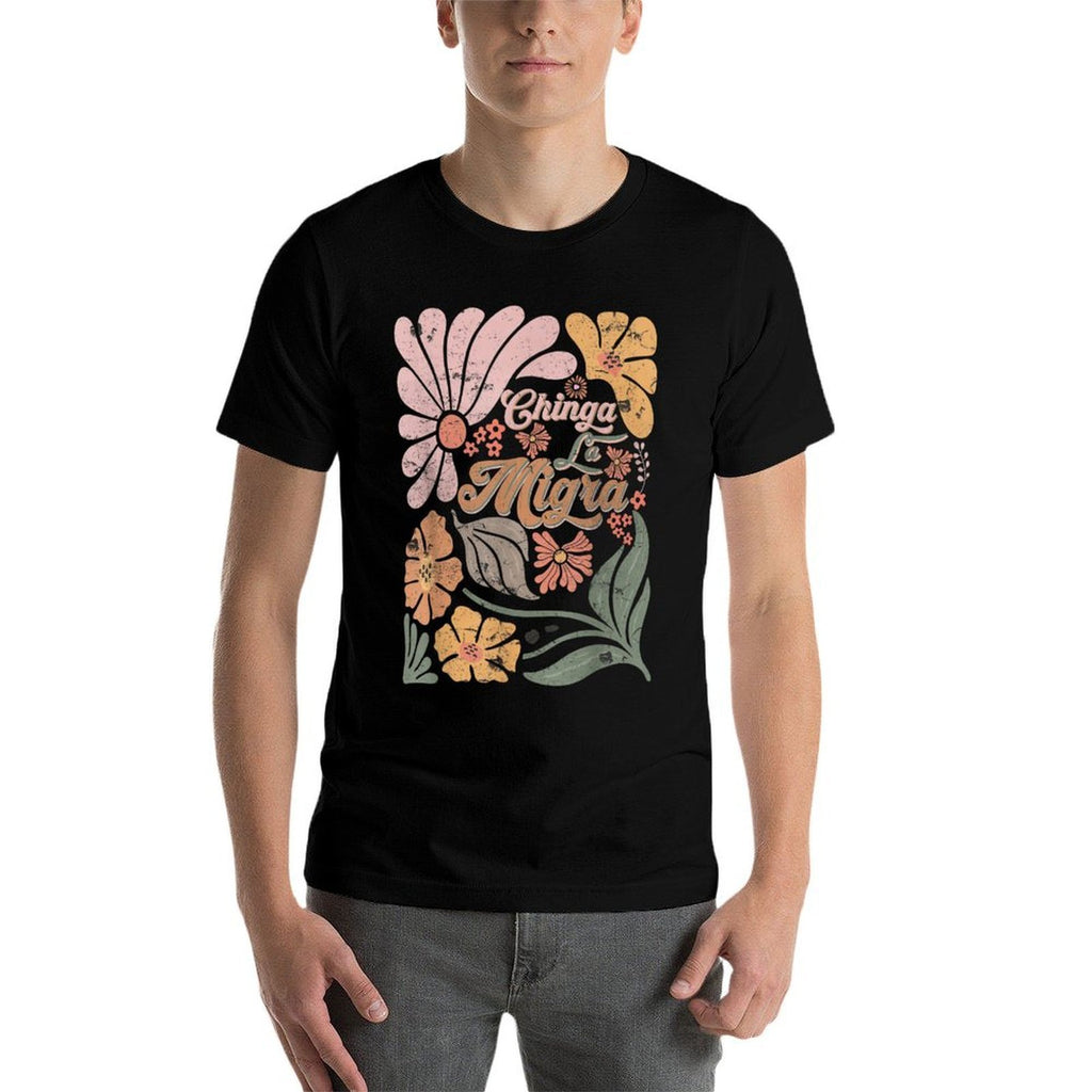 Boho Retro 4th Of July Chinga La Migra Men Women  Relaxed-fit T-Shirt